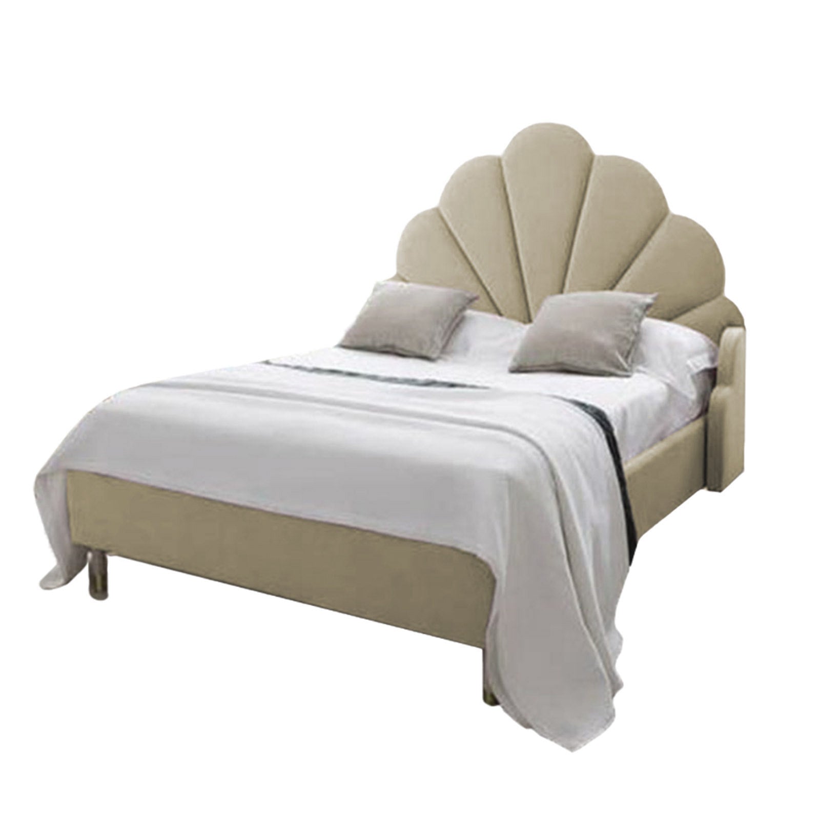 In House | Al Dimashqi Bed Frame Linen Ivory 200x120