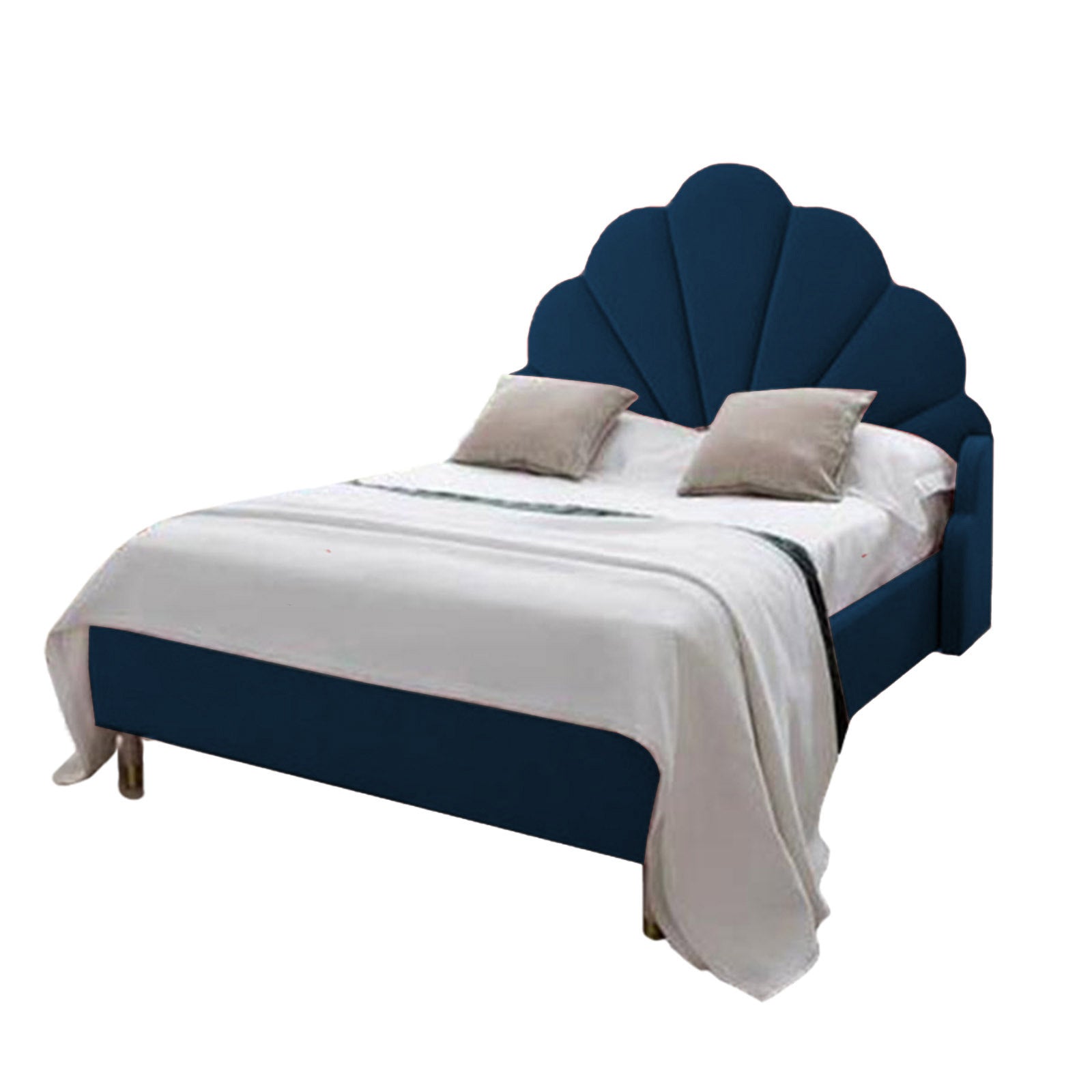 In House | Al Dimashqi Bed Frame Linen Dark Blue 200x160