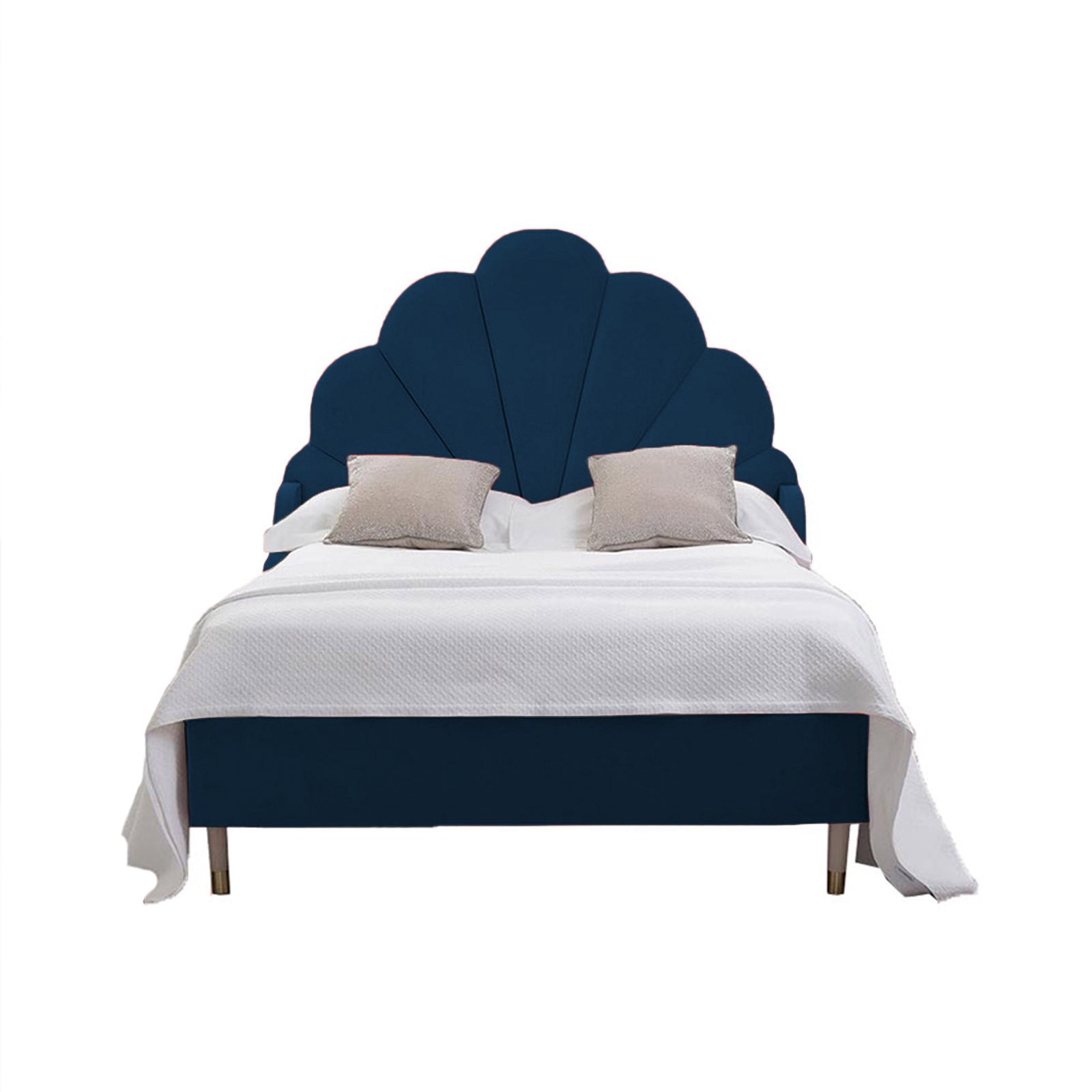 In House | Al Dimashqi Bed Frame Linen Dark Blue 200x160