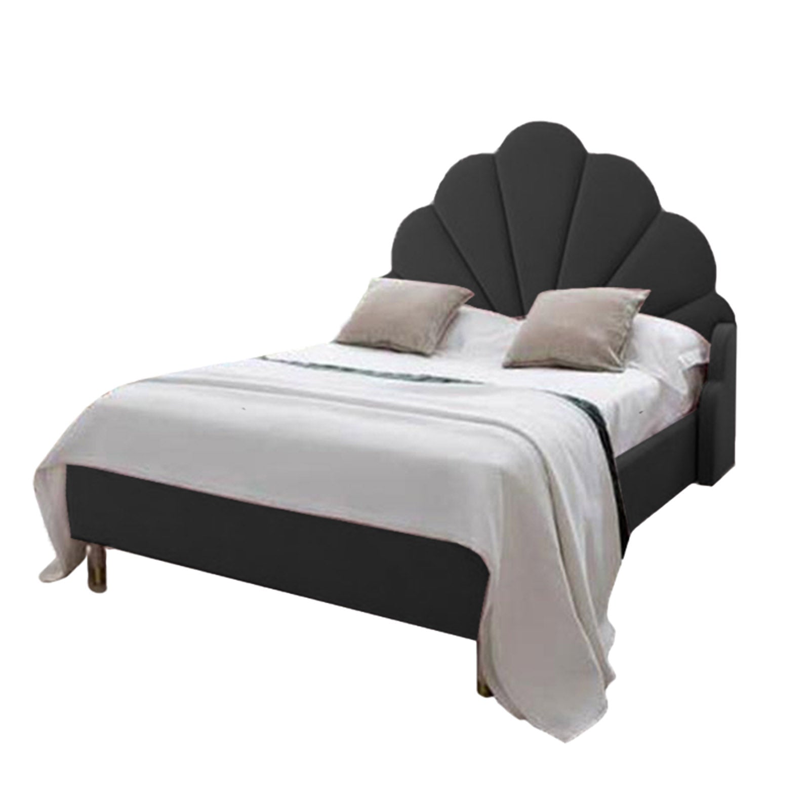 In House | Al Dimashqi Bed Frame Linen Black 200x150
