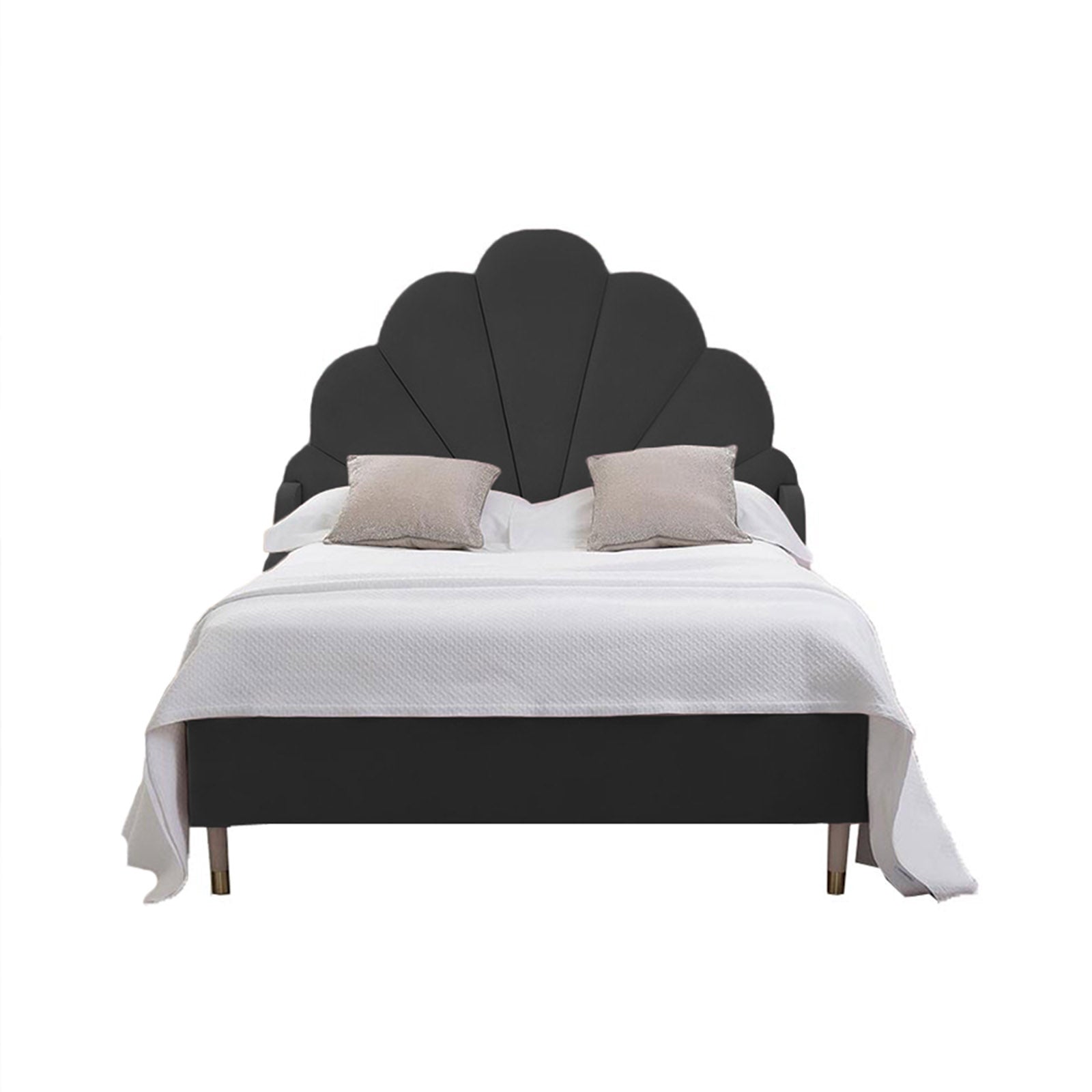 In House | Al Dimashqi Bed Frame Linen Black 200x180