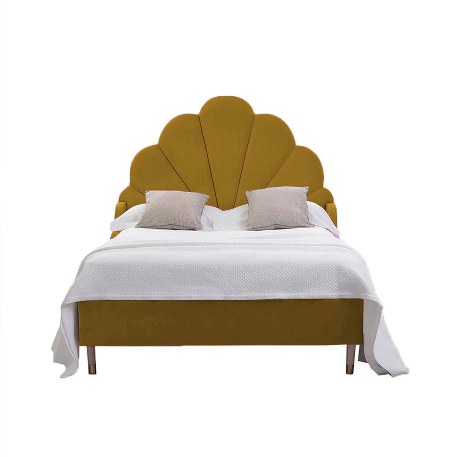 In House | Berlin Bed Frame Linen Gold 200x90