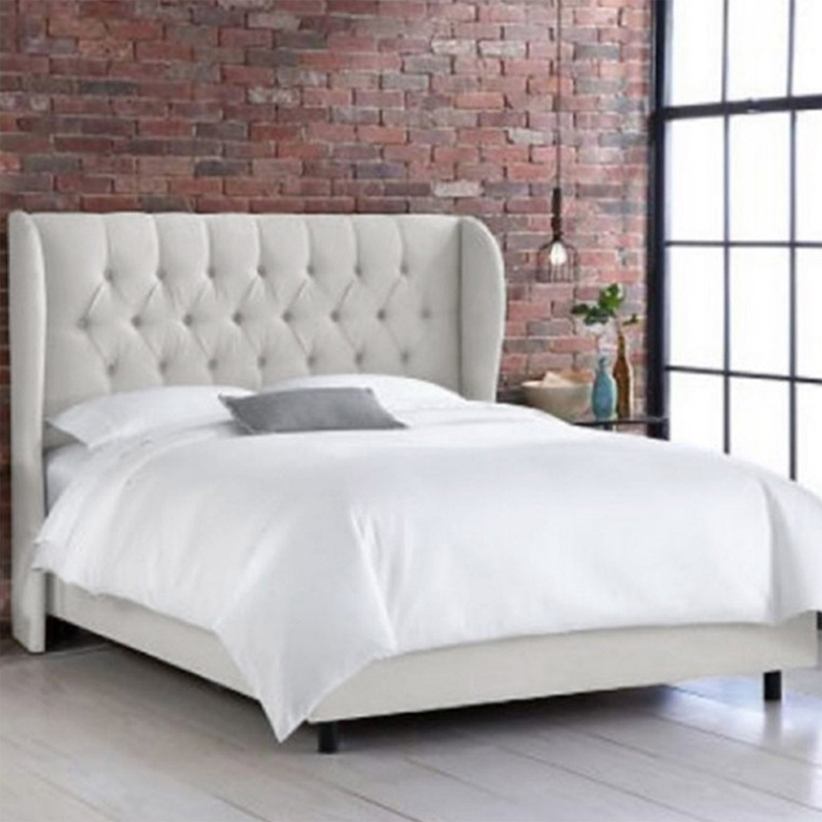 In House | Berlin Bed Frame Linen White 200x180