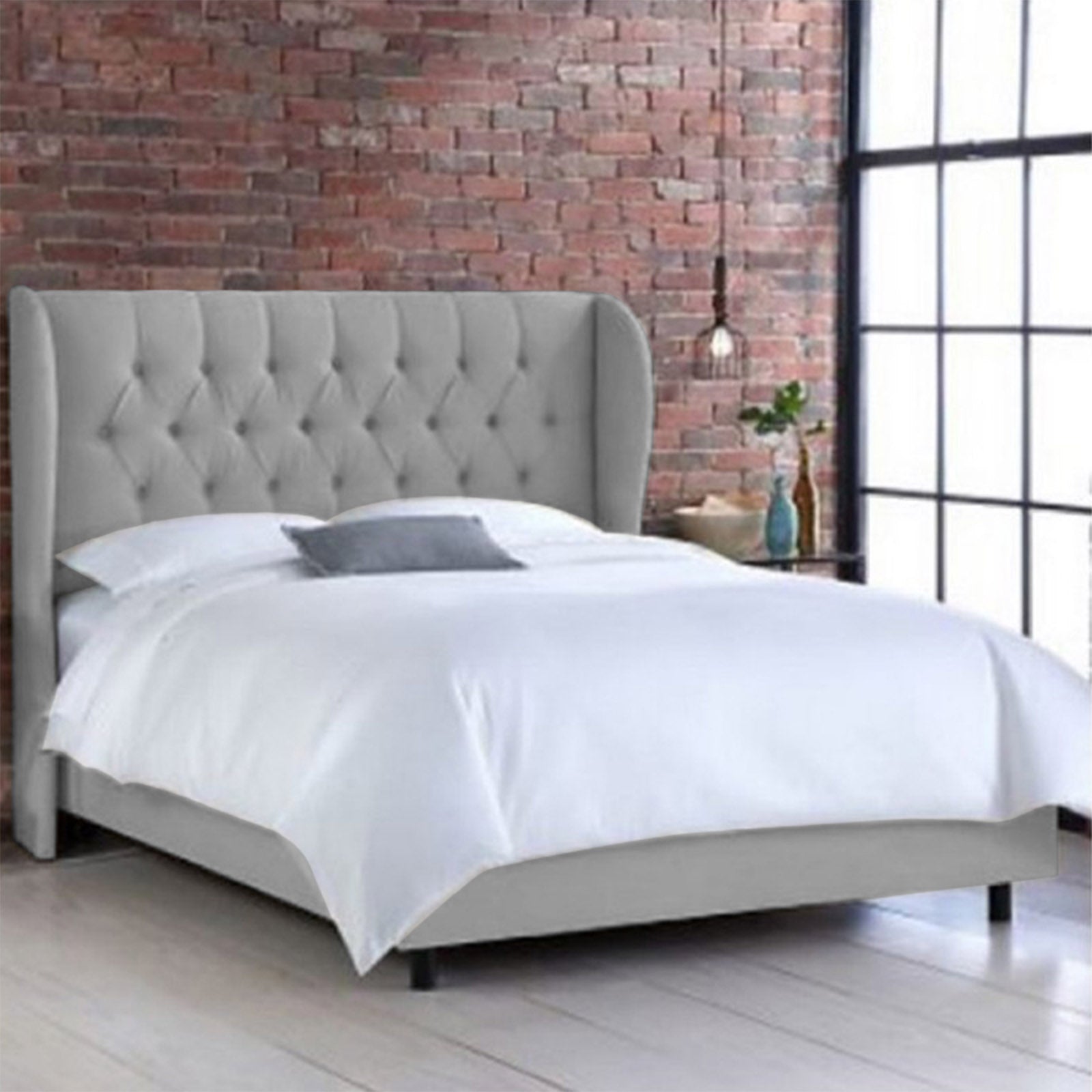 In House | Berlin Bed Frame Linen Grey 200x160