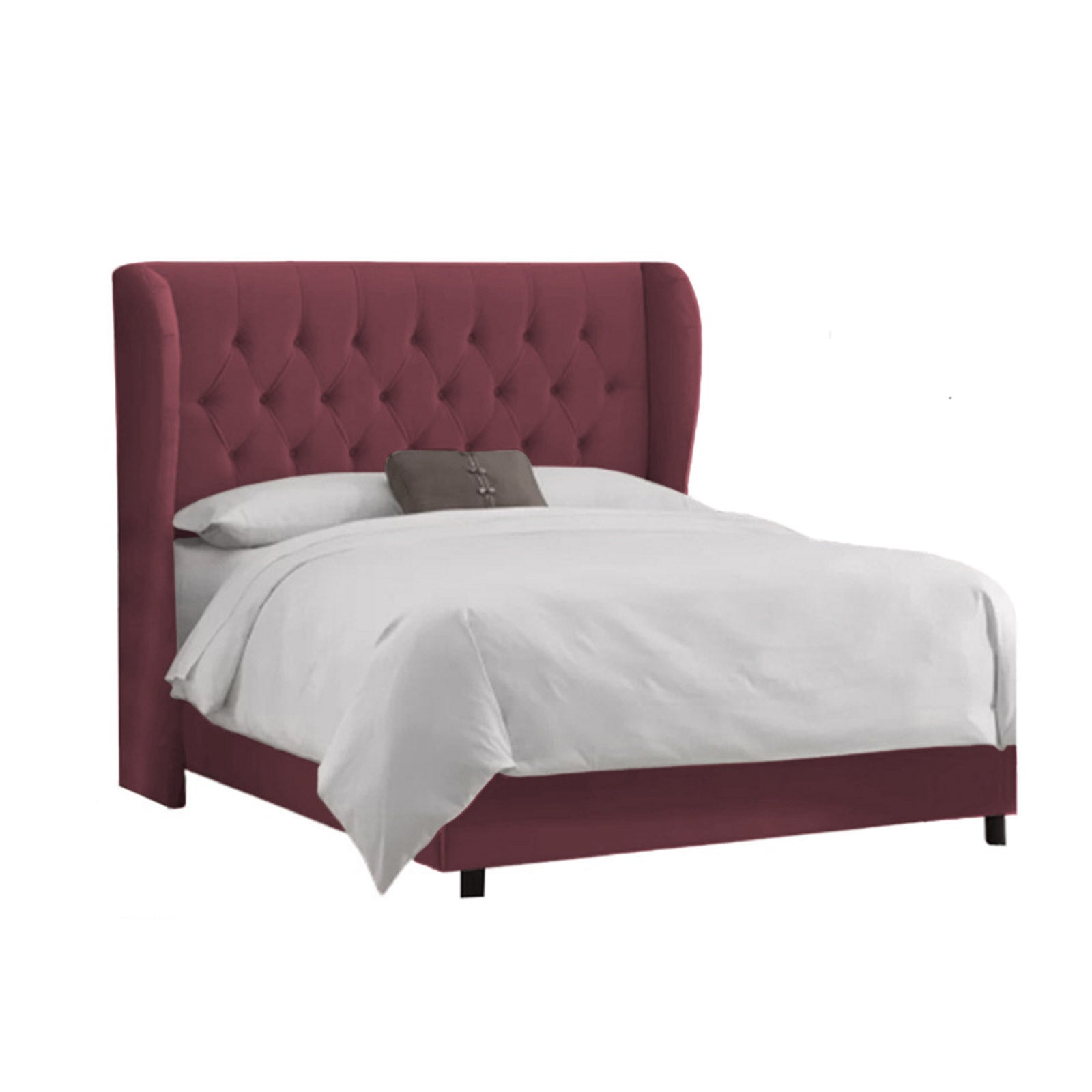 In House | Berlin Bed Frame Linen Dark Pink 200x180