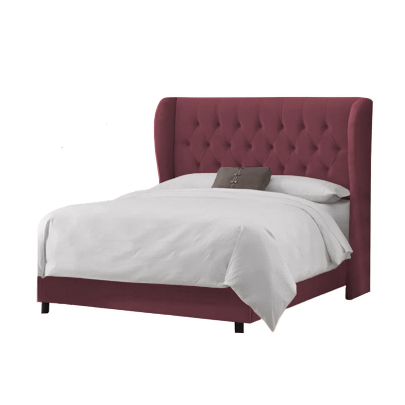 In House | Berlin Bed Frame Linen Dark Pink 200x150
