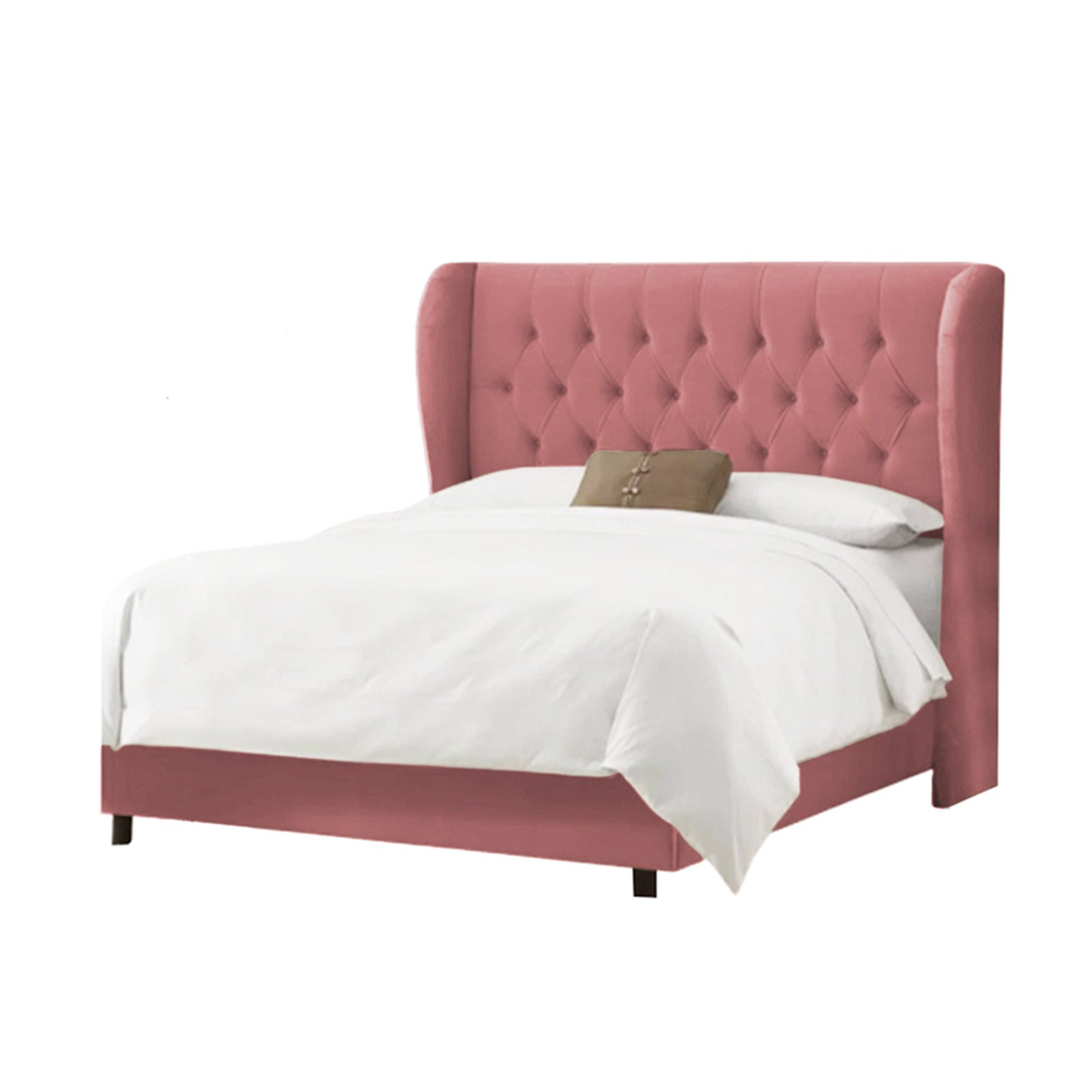 In House | Berlin Bed Frame Linen Light Pink 200x140