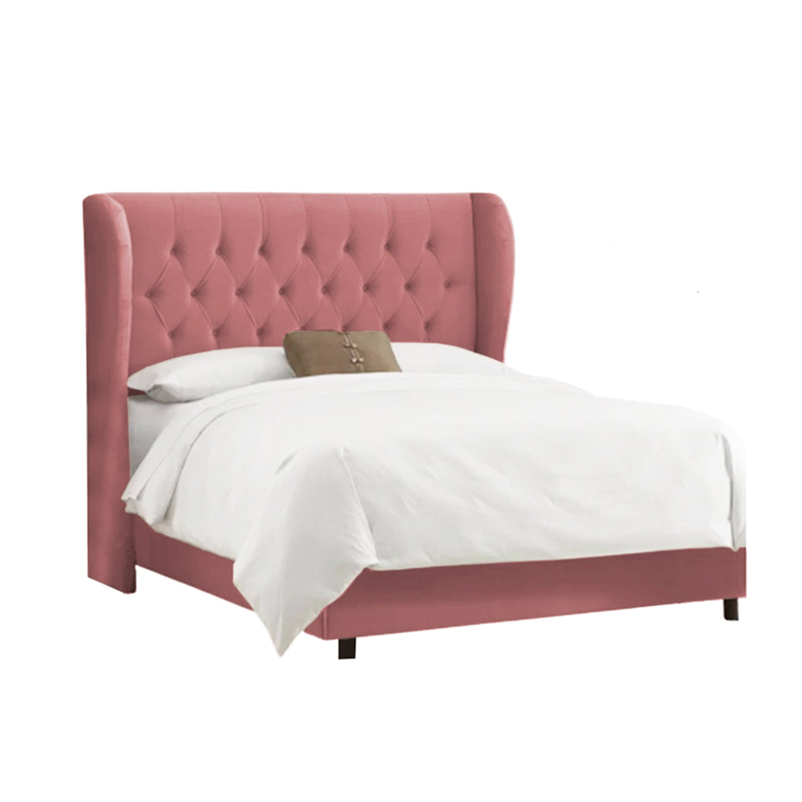 In House | Berlin Bed Frame Linen Light Pink 200x180