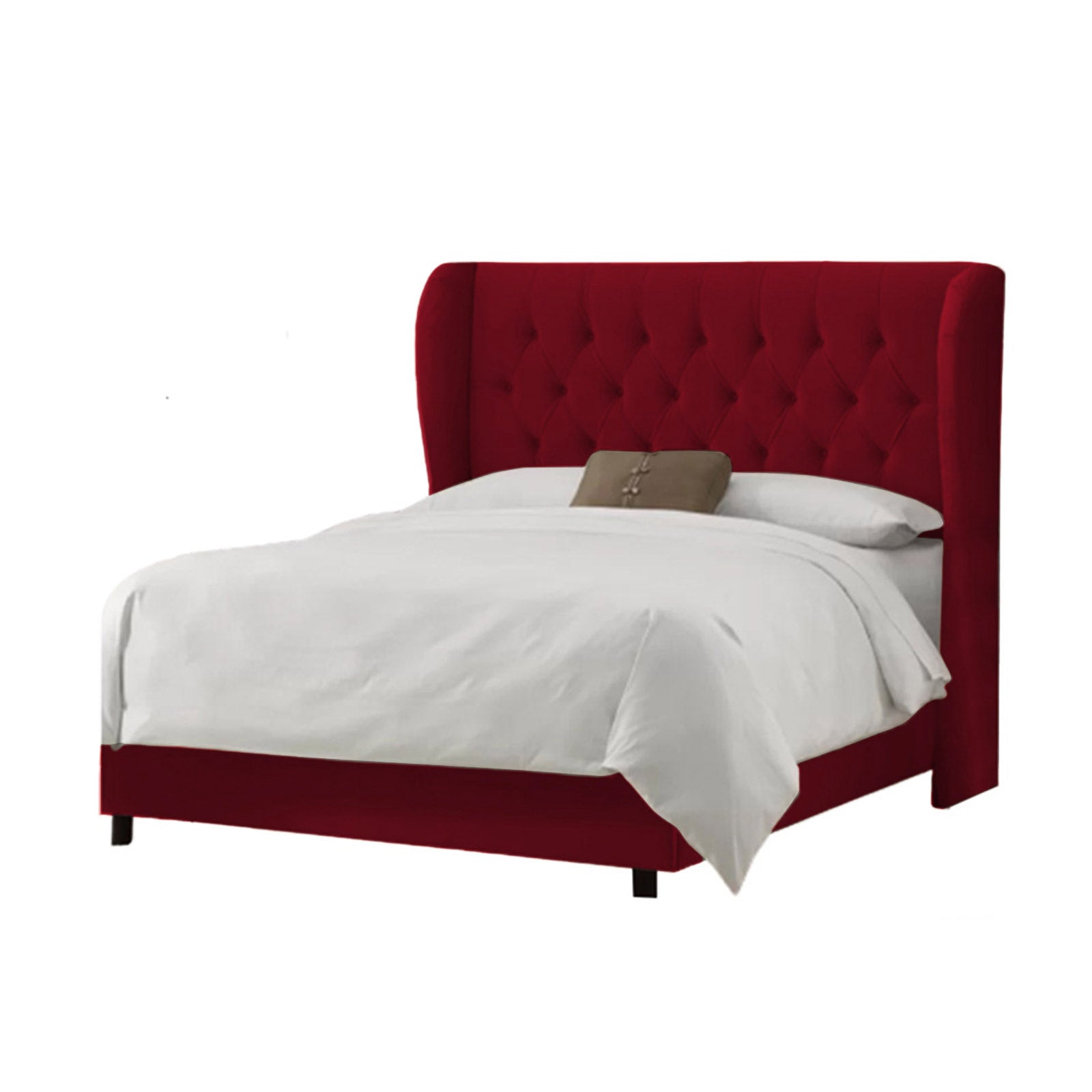 In House | Berlin Bed Frame Linen Burgundy 200x200