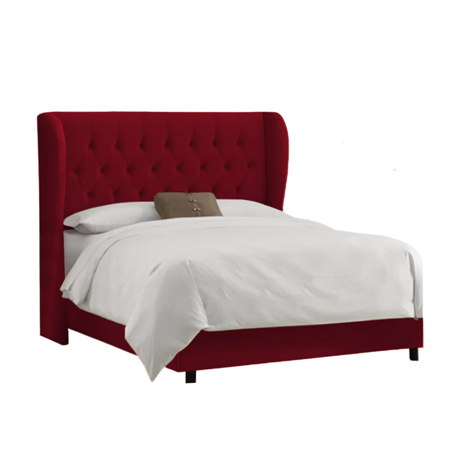 In House | Berlin Bed Frame Linen Burgundy 200x200