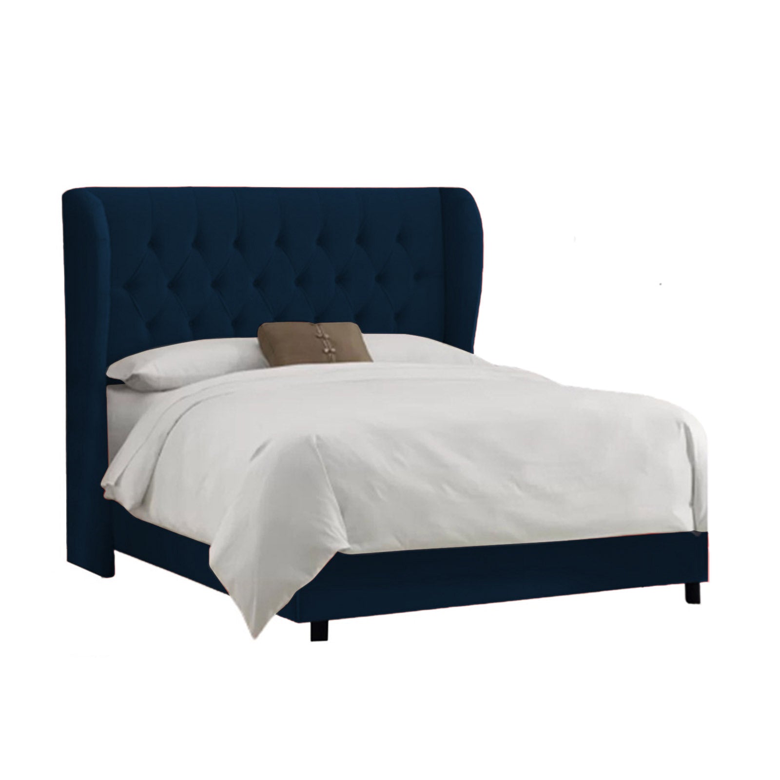 In House | Berlin Bed Frame Linen Dark Blue 200x200