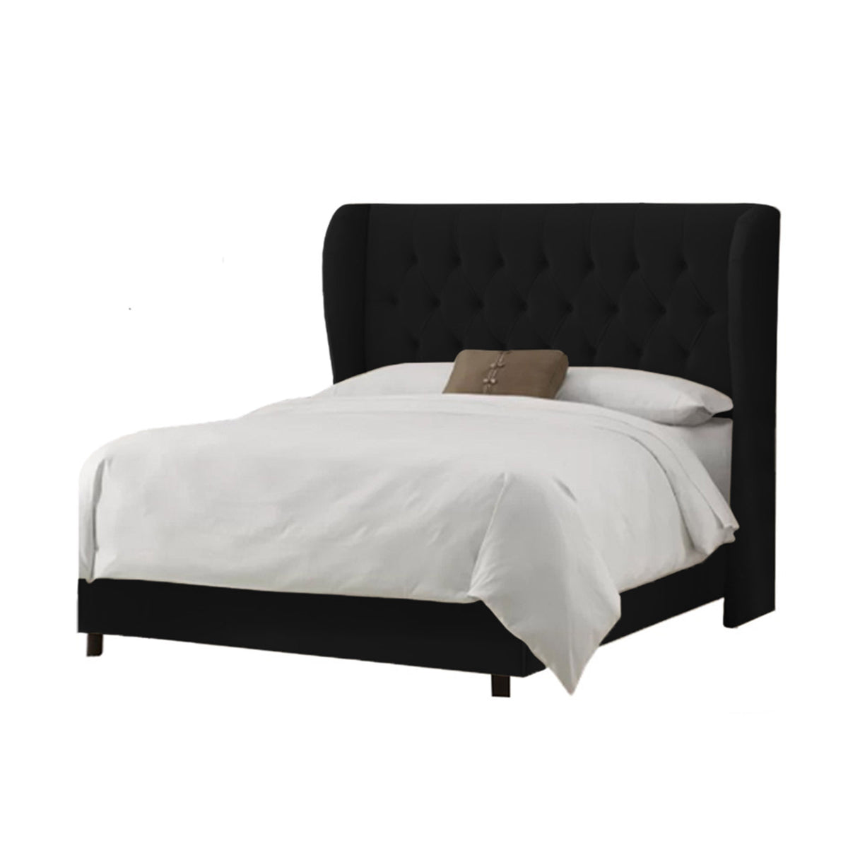 In House | Berlin Bed Frame Linen Black 200x180