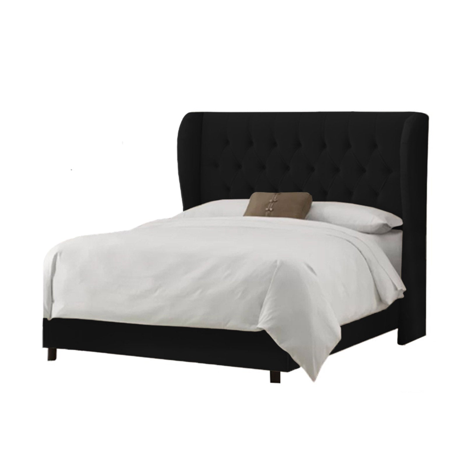 In House | Berlin Bed Frame Linen Black 200x200