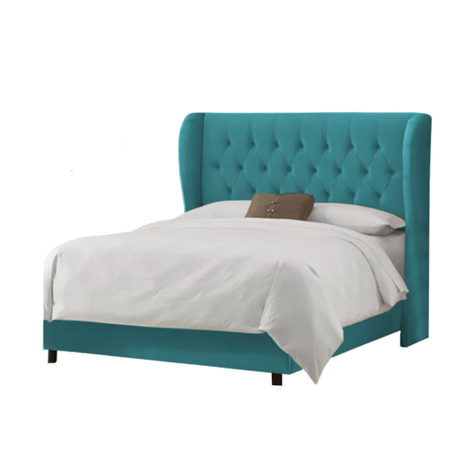 In House | Berlin Bed Frame Linen Turquoise 200x200