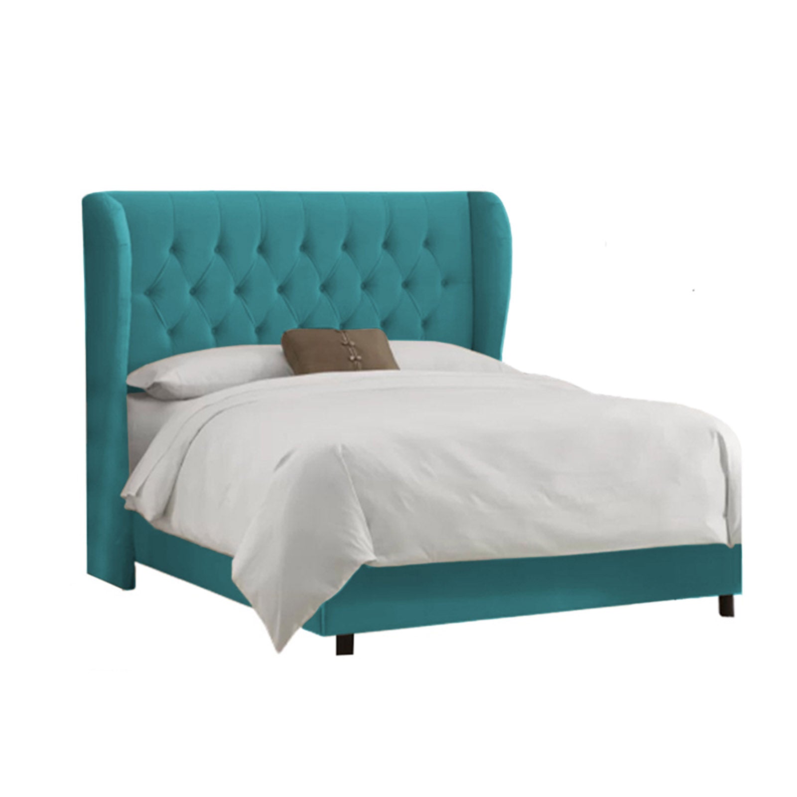 In House | Berlin Bed Frame Linen Turquoise 200x160