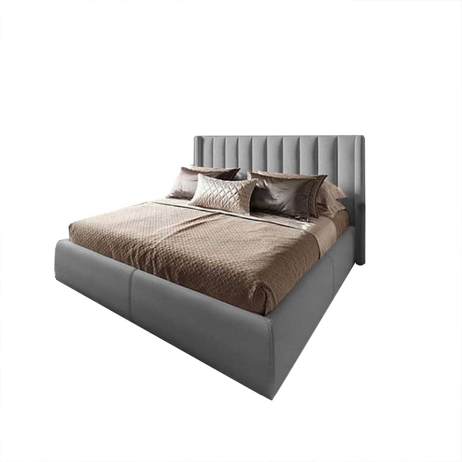 In House | Blven Bed Frame Velvet Grey 200x140