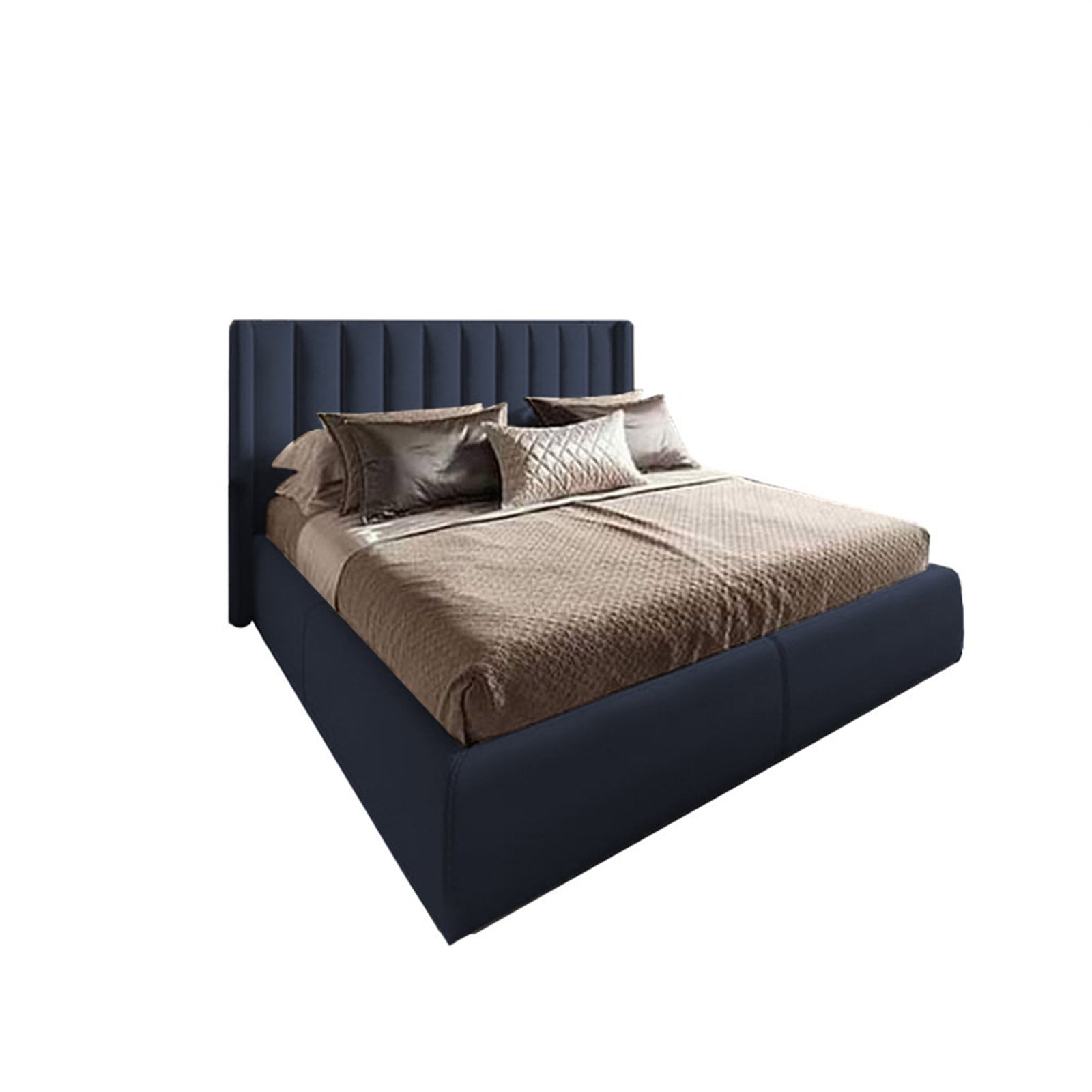 In House | Burgas Bed Frame Velvet Dark Grey 200x90