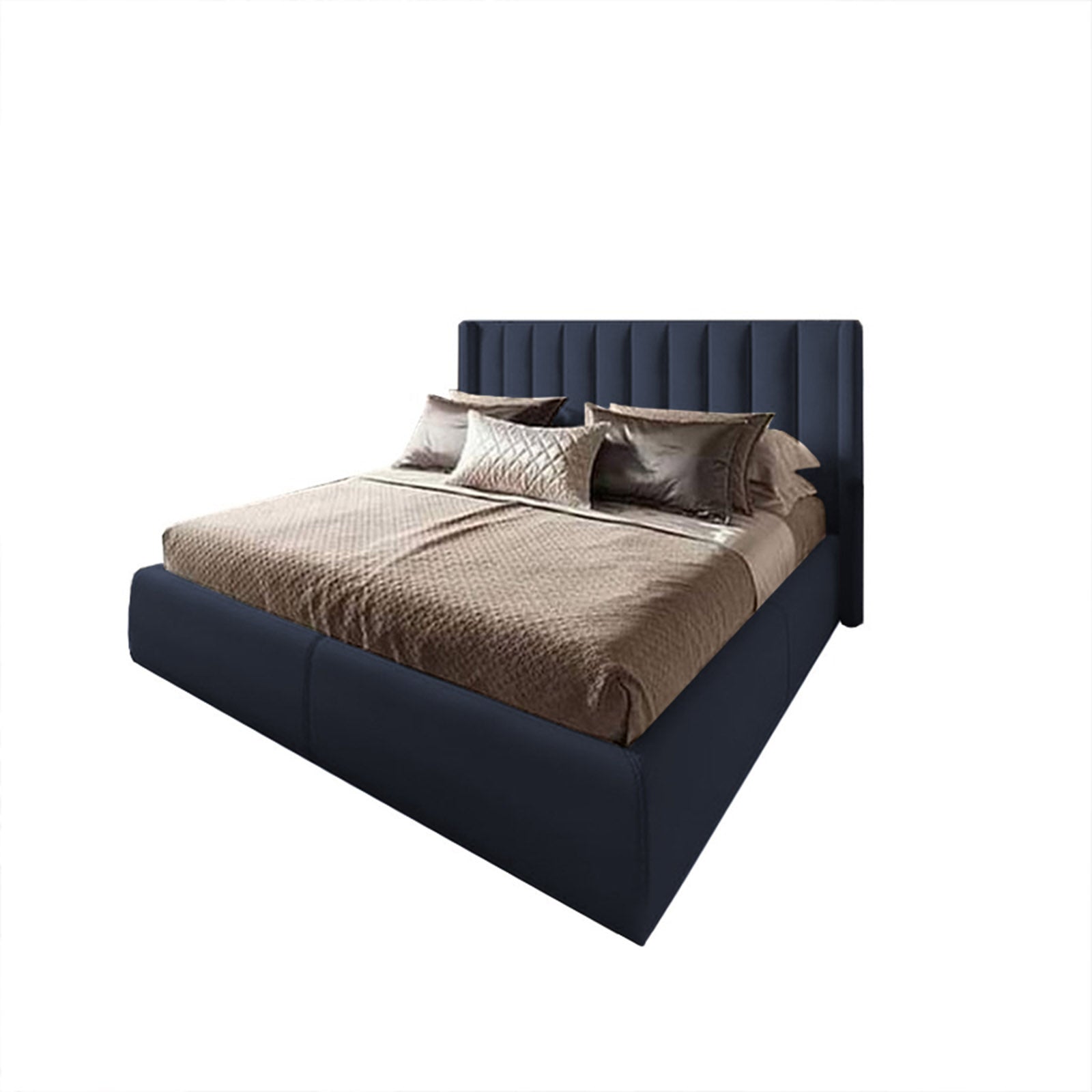 In House | Blven Bed Frame Velvet Dark Grey 200x120