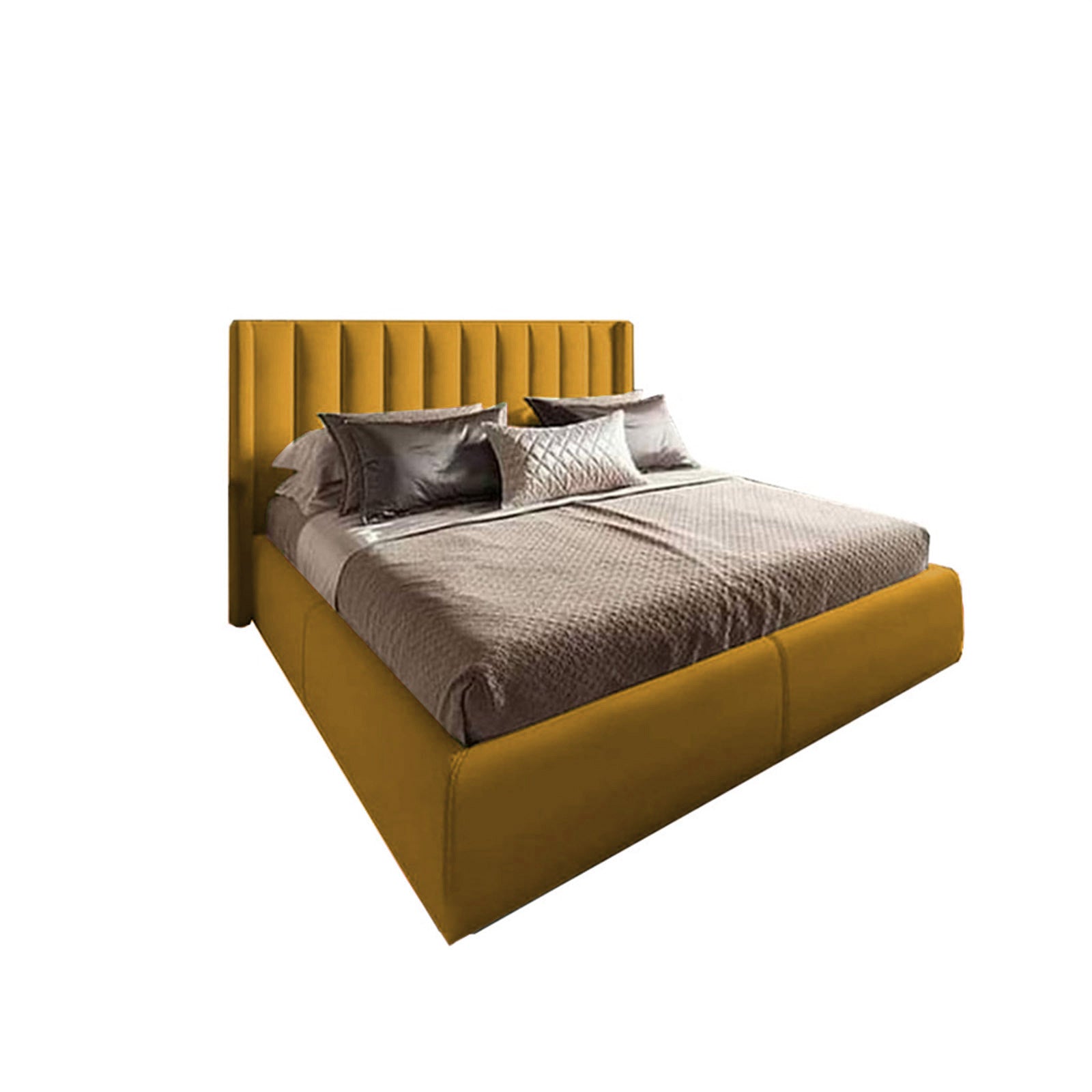 In House | Blven Bed Frame Velvet Gold 200x100