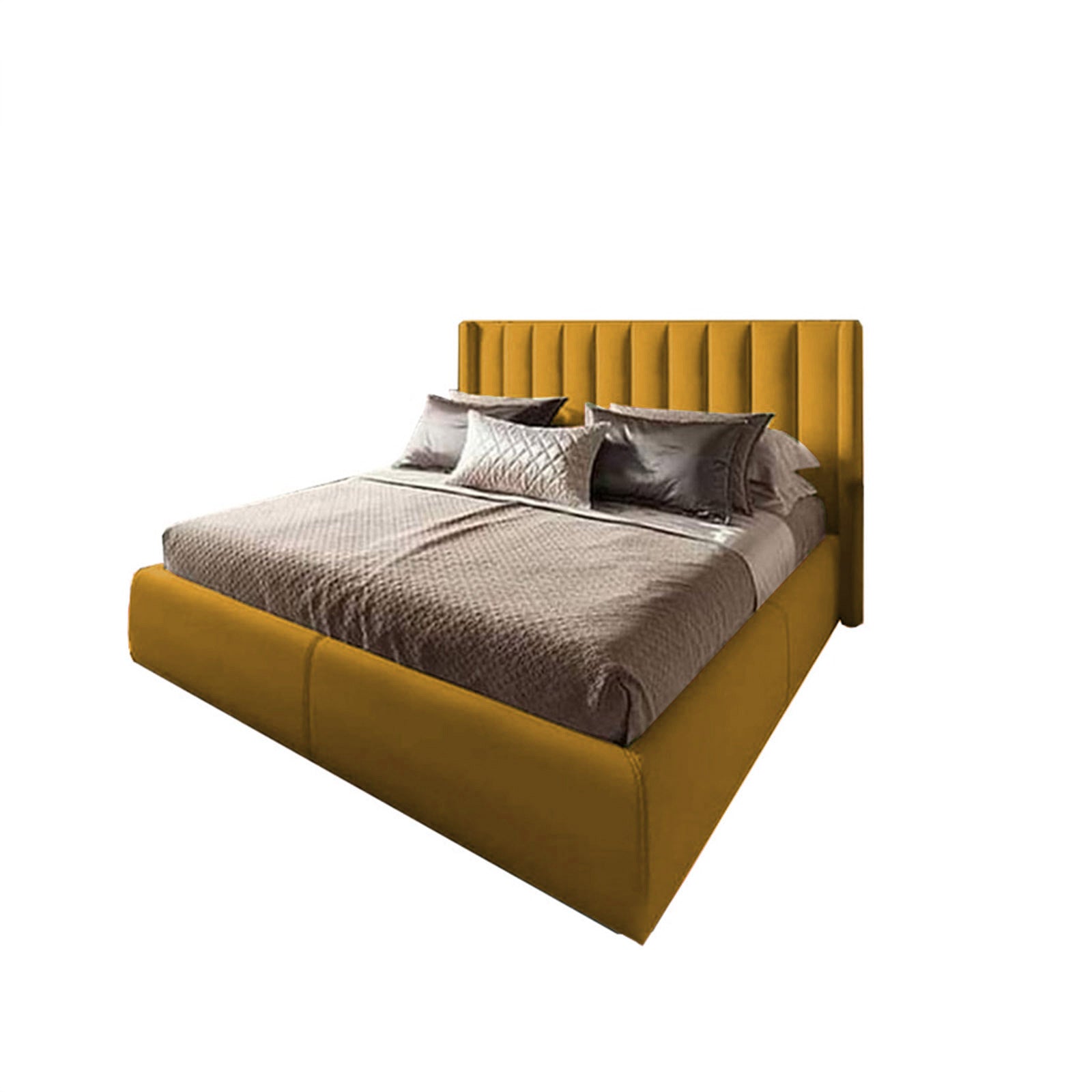 In House | Blven Bed Frame Velvet Gold 200x120