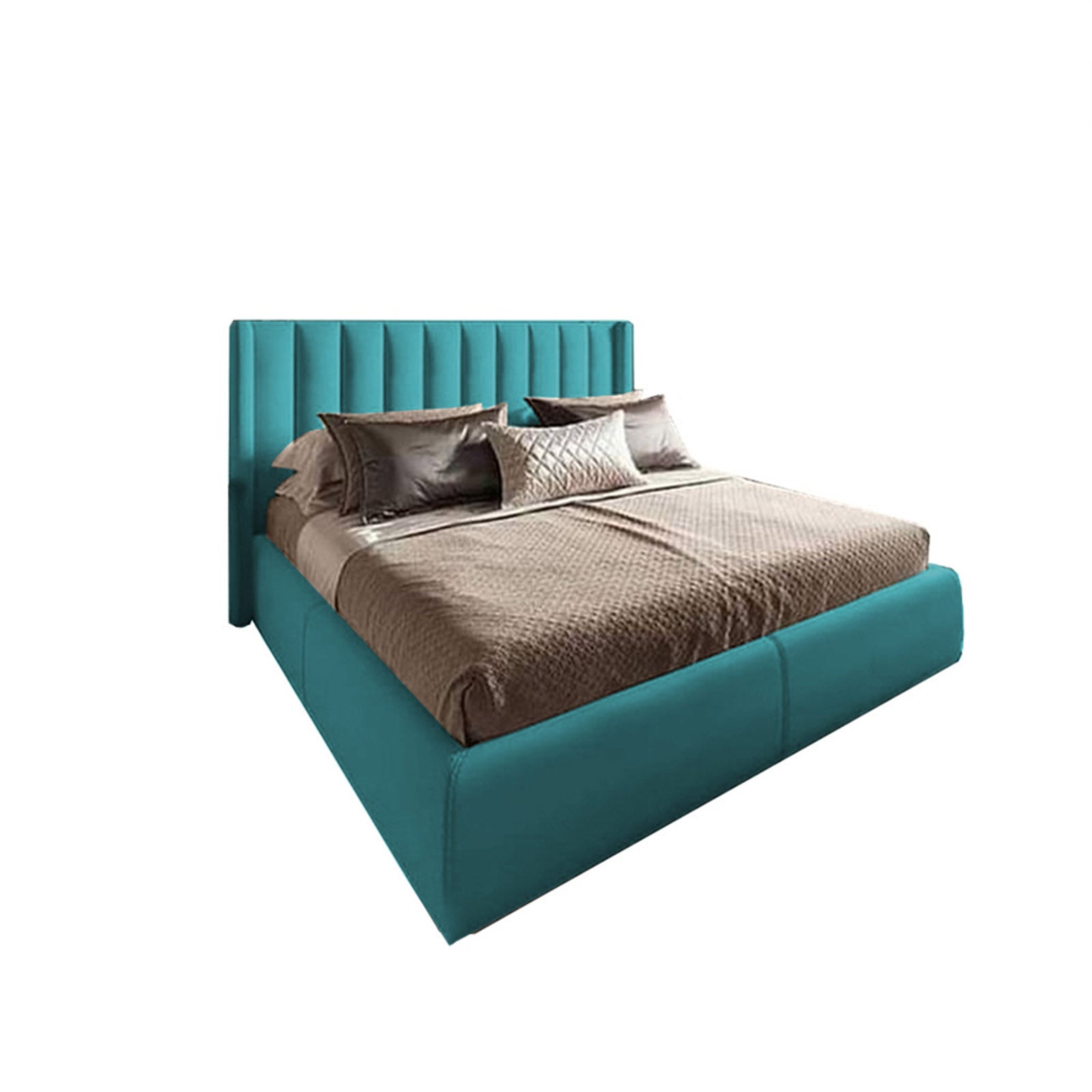 In House | Blven Bed Frame Velvet Turquoise 200x120