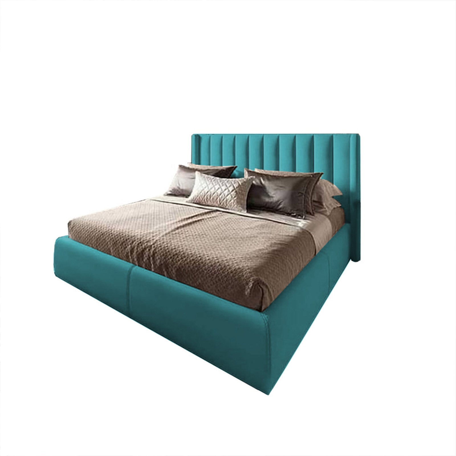 In House | Blven Bed Frame Velvet Turquoise 200x150