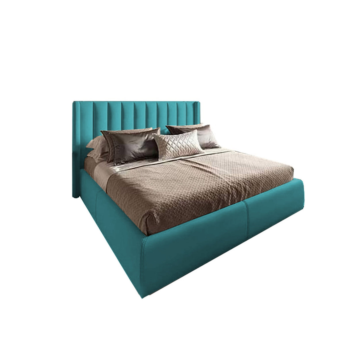 In House | Burgas Bed Frame Velvet Turquoise 200x90