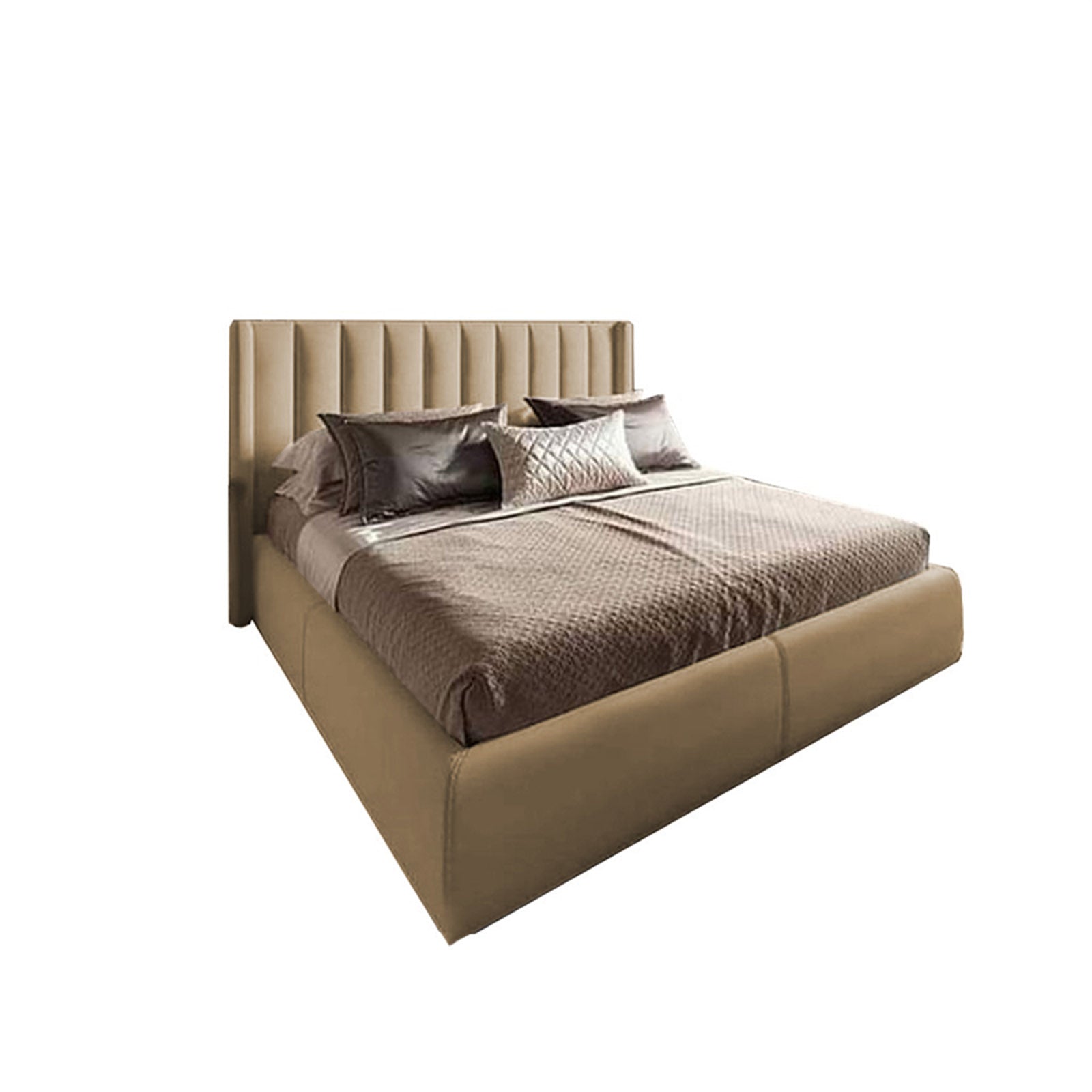In House | Blven Bed Frame Velvet Beige 200x120