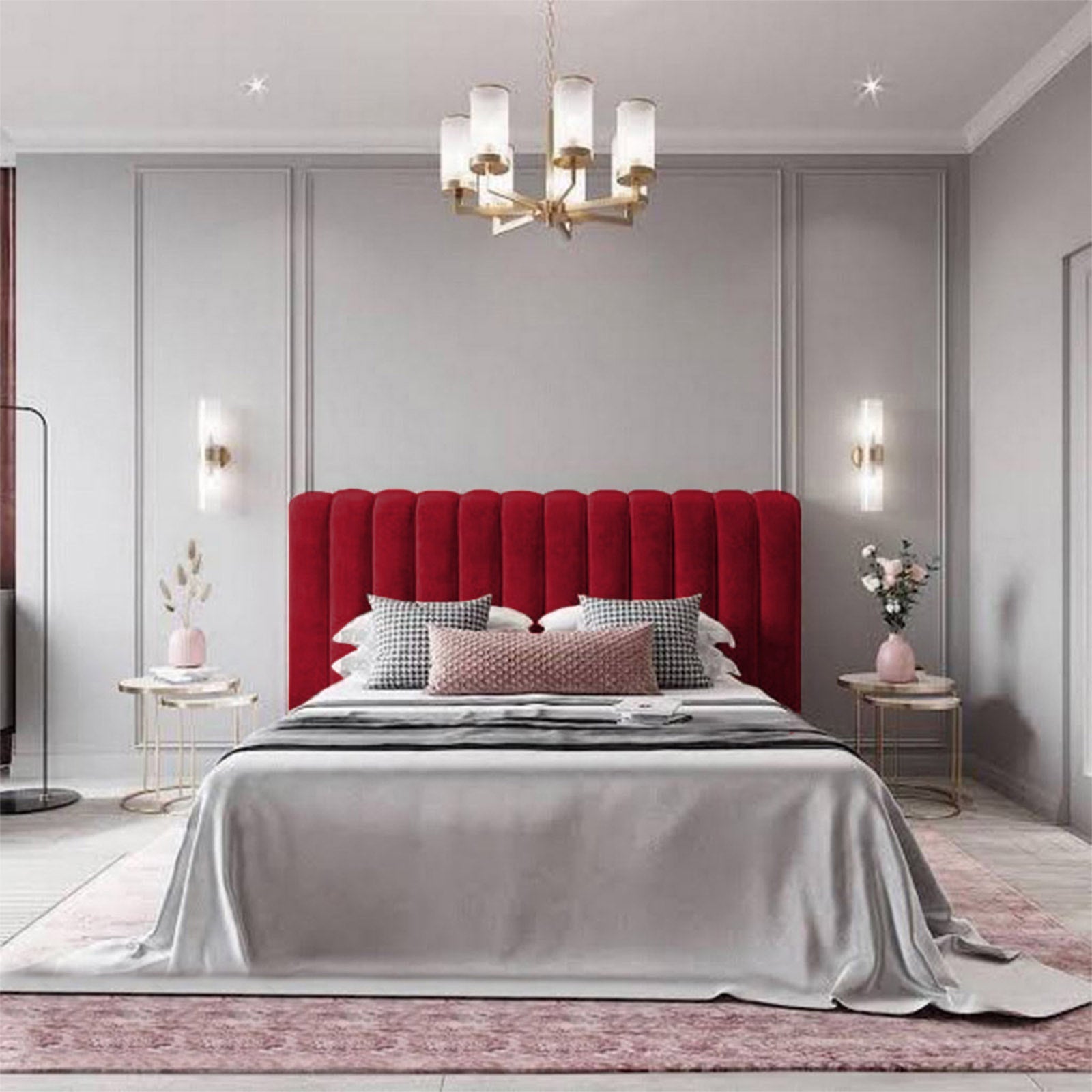 In House | Burgas Bed Frame Velvet Burgundy 200x140