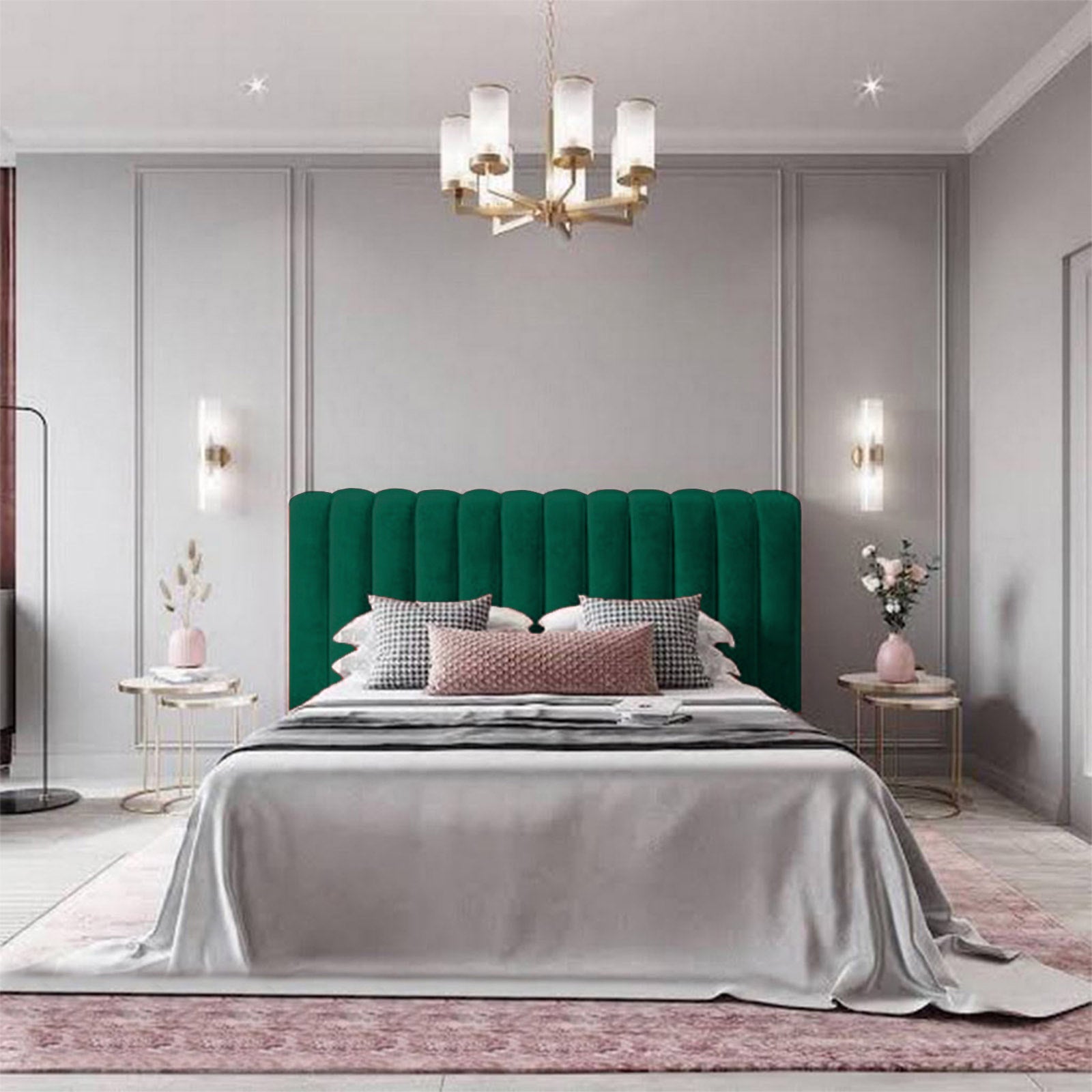 In House | Burgas Bed Frame Velvet Dark Green 200x150