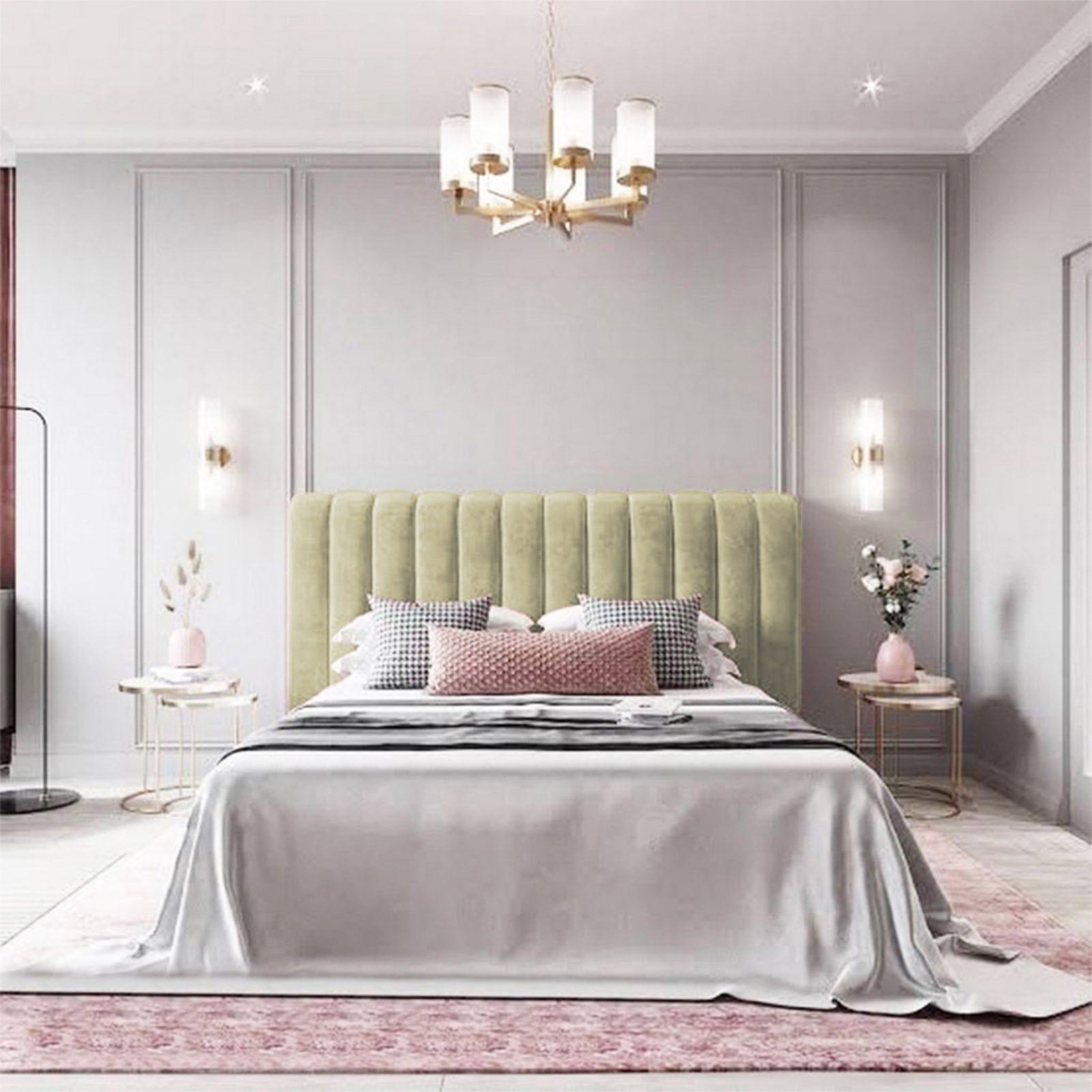 In House | Burgas Bed Frame Velvet Ivory 200x180