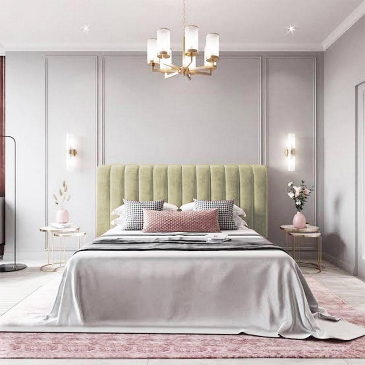 In House | Burgas Bed Frame Velvet Ivory 200x200