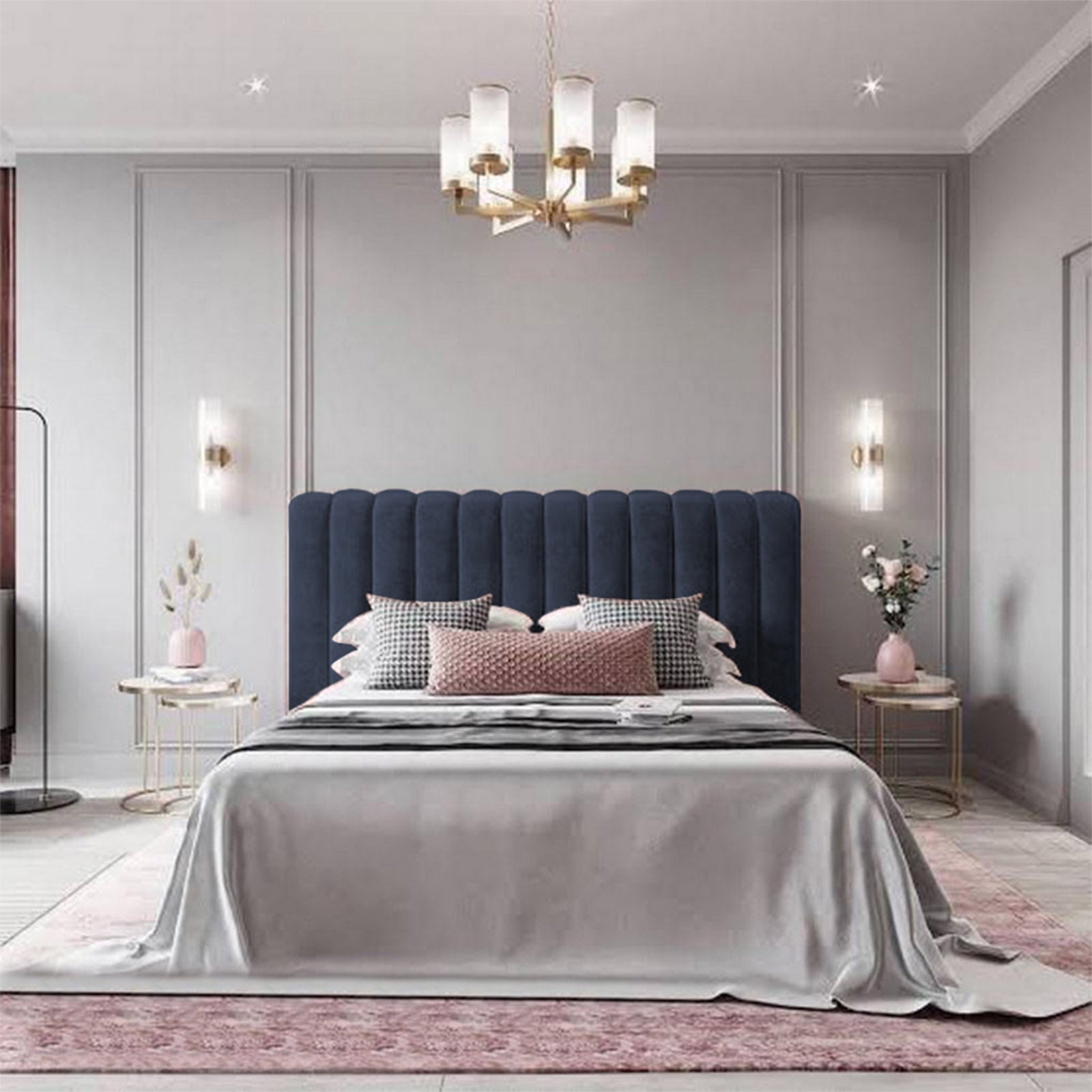 In House | Burgas Bed Frame Velvet Dark Grey 200x140