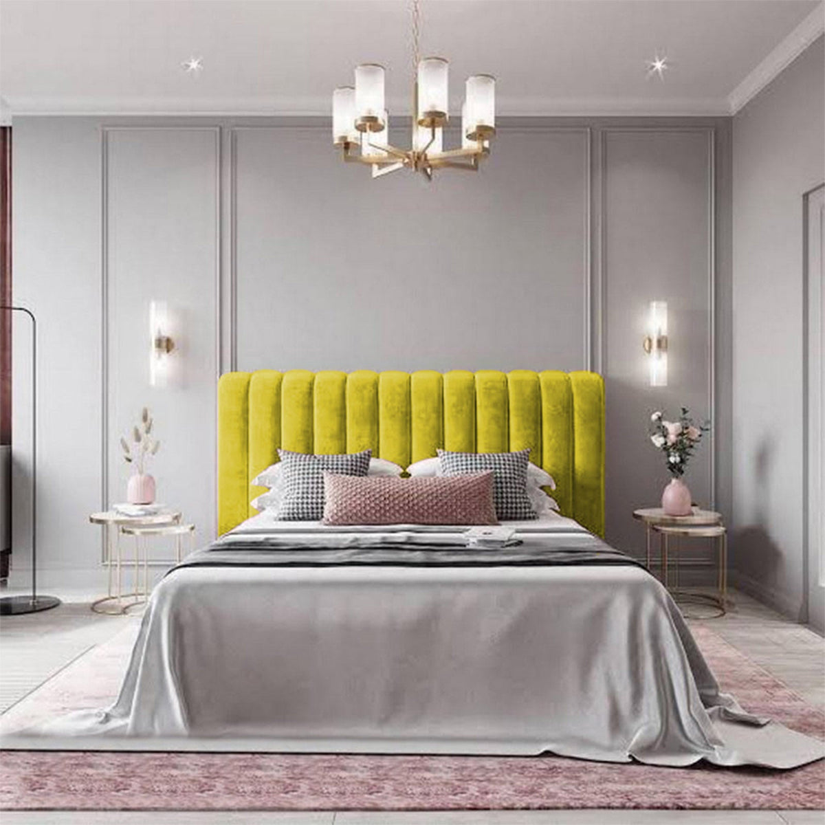 In House | Burgas Bed Frame Velvet Gold 200x100