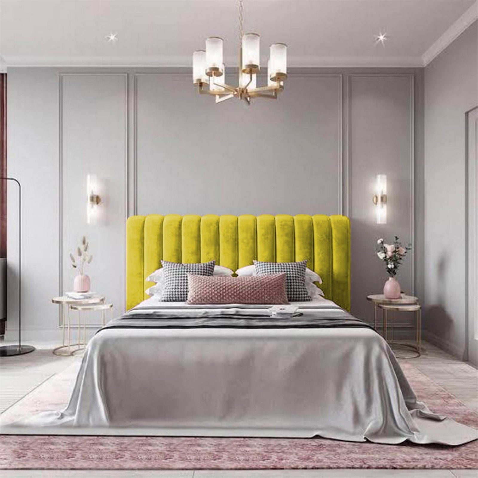 In House | Burgas Bed Frame Velvet Gold 200x150