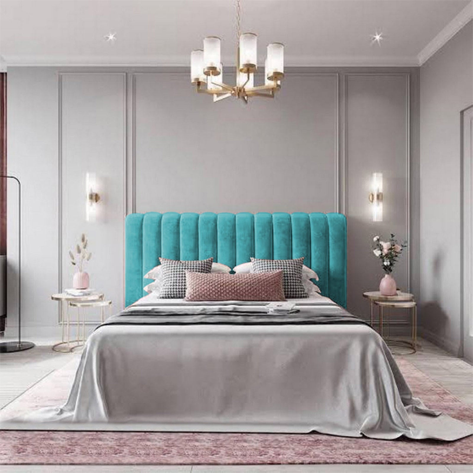 In House | Burgas Bed Frame Velvet Turquoise 200x140