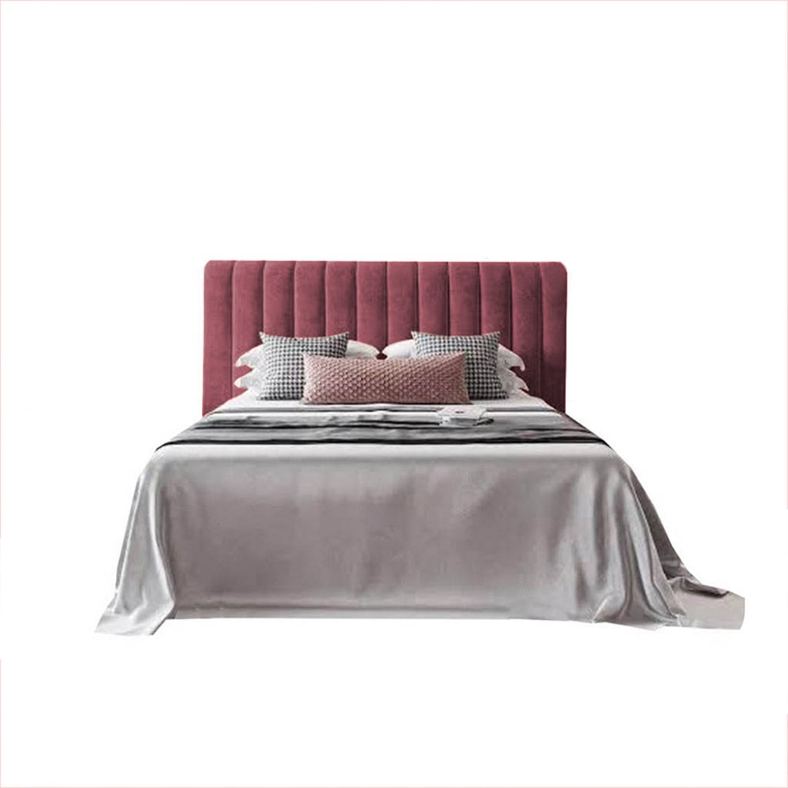 In House | Burgas Bed Frame Velvet Dark Pink 200x120