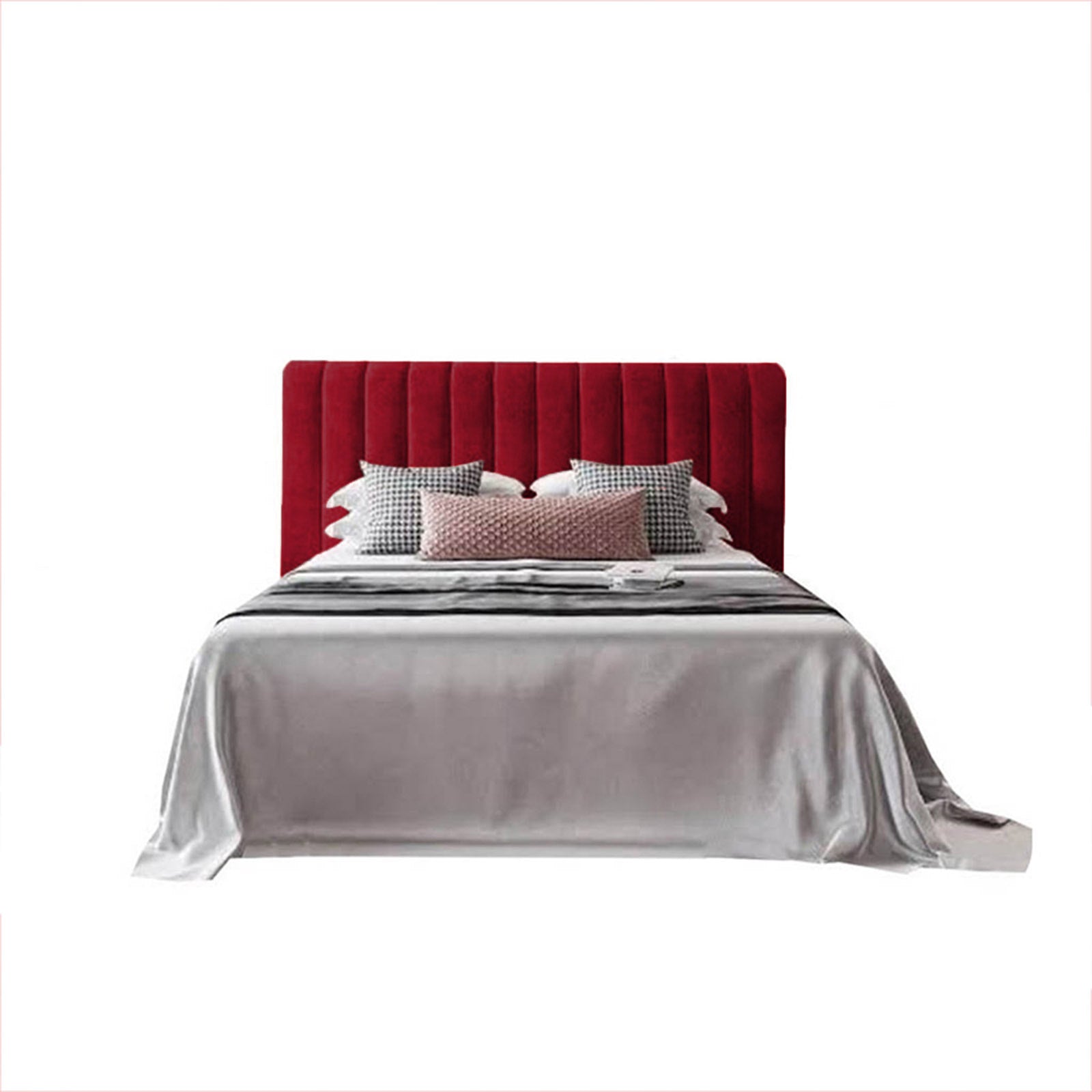 In House | Burgas Bed Frame Velvet Burgundy 200x150