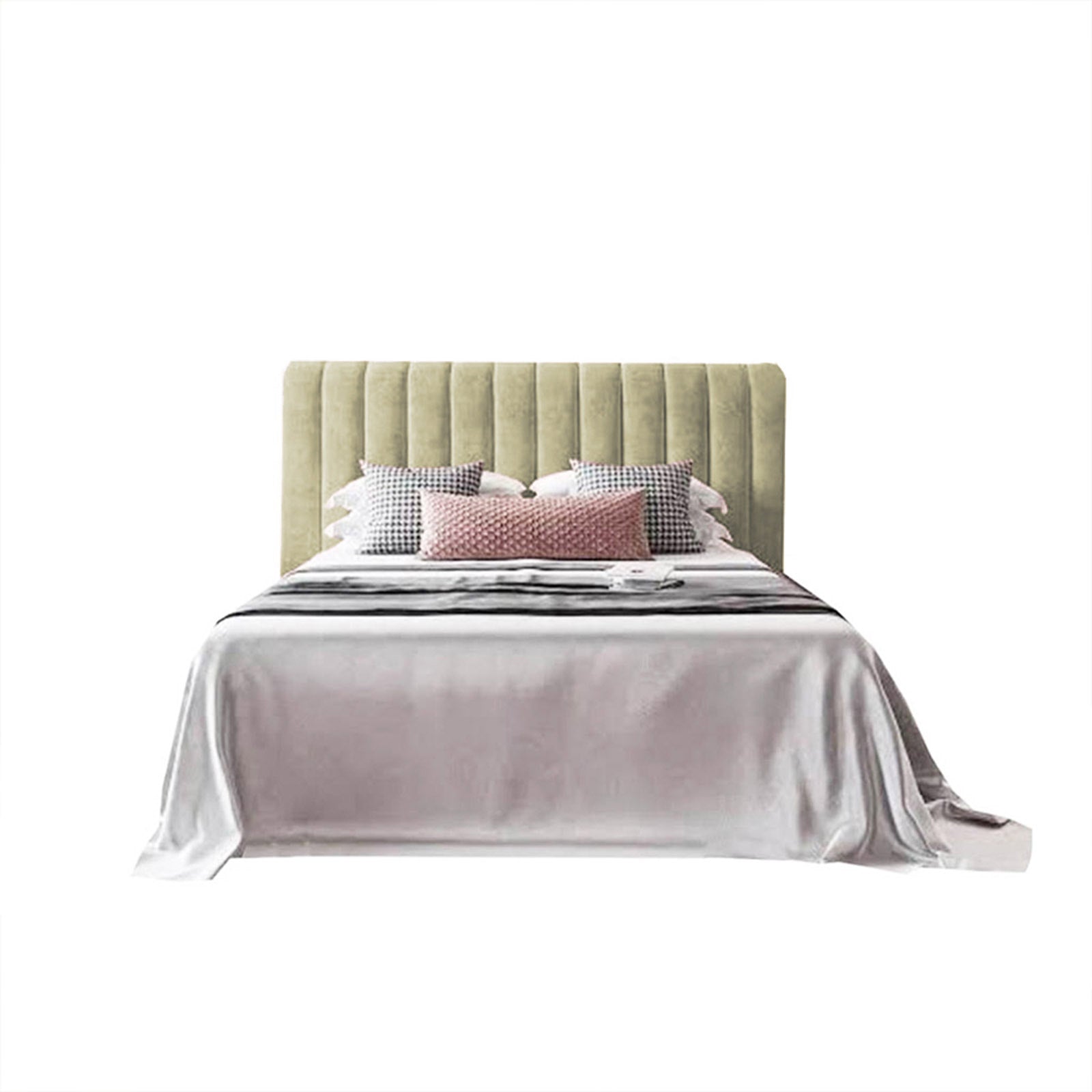 In House | Burgas Bed Frame Velvet Ivory 200x180