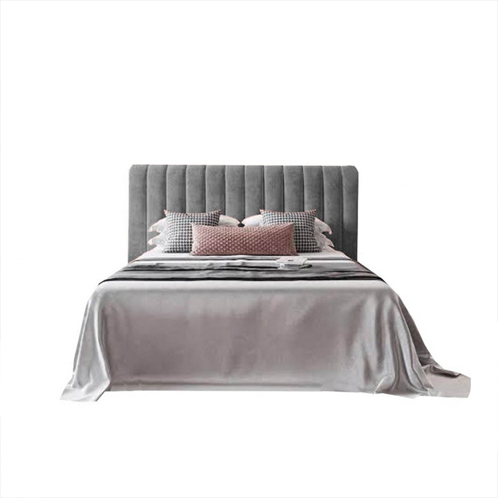 In House | Burgas Bed Frame Velvet Grey 200x180