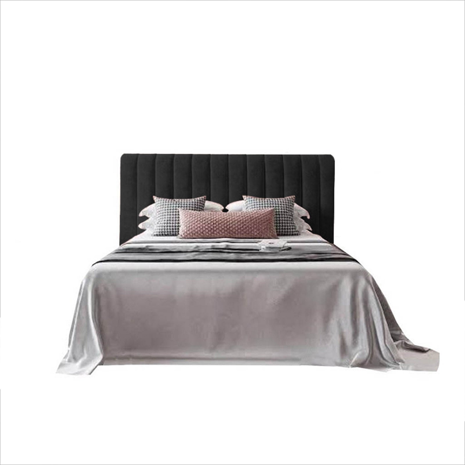 In House | Burgas Bed Frame Velvet Black 200x180
