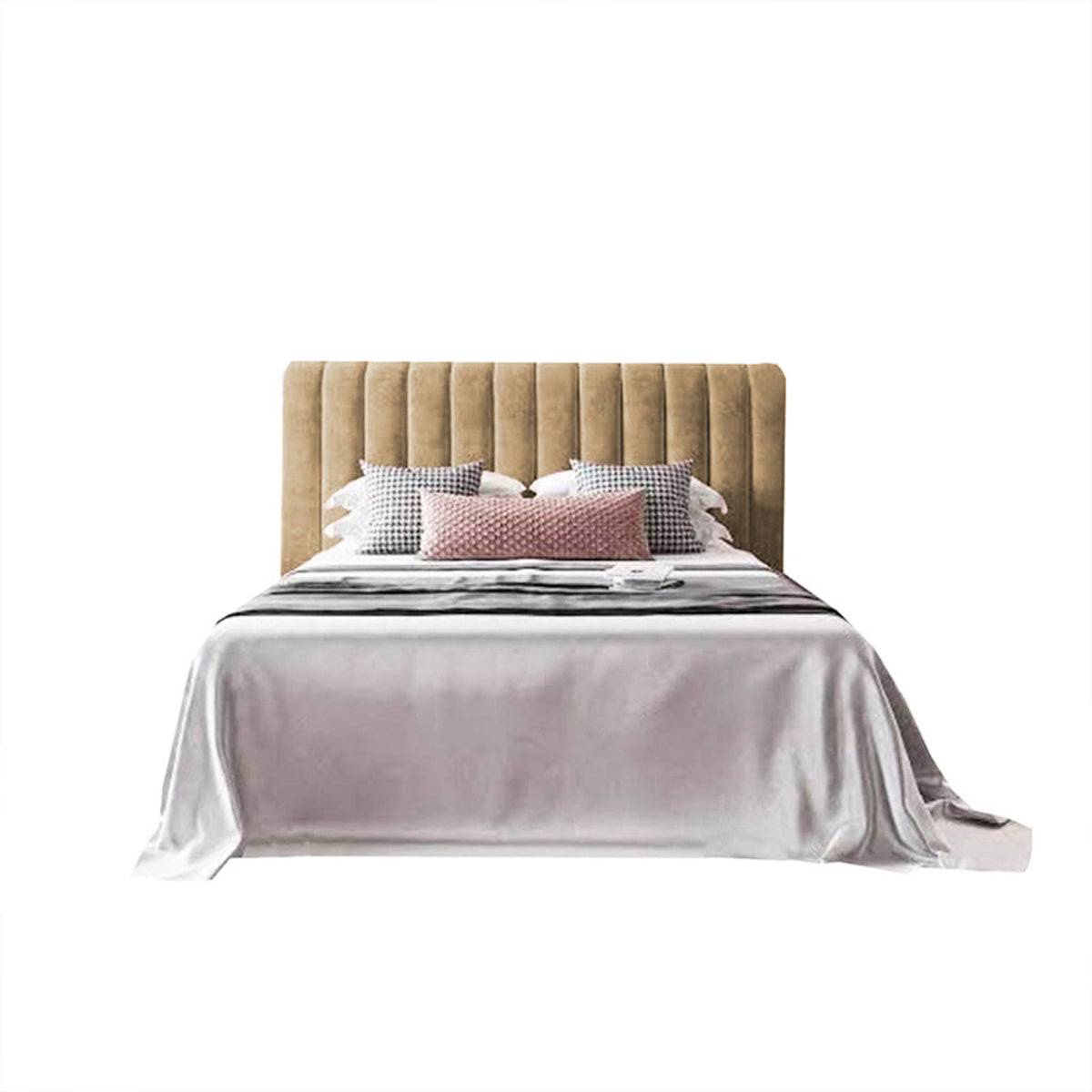 In House | Burgas Bed Frame Velvet Beige 200x200