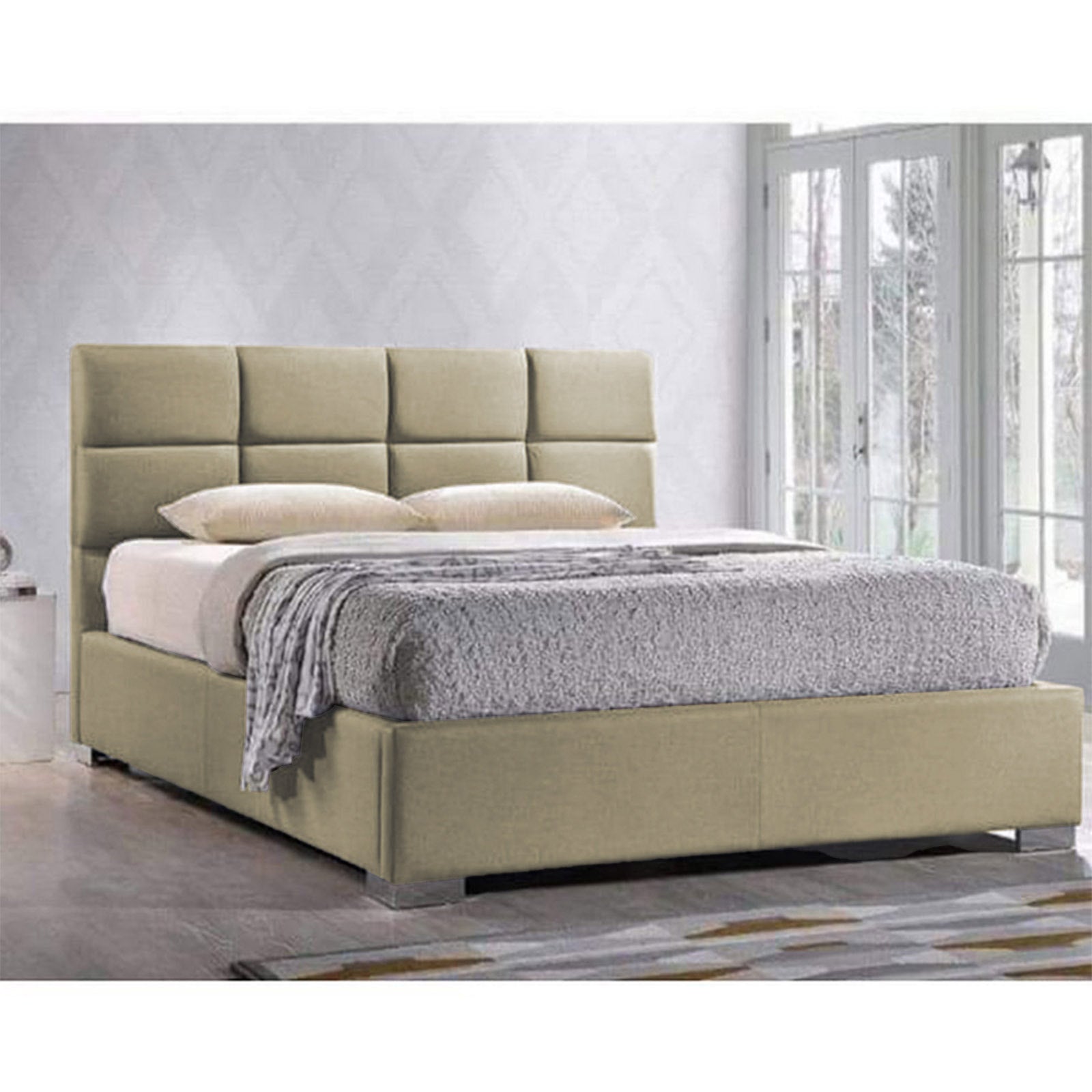 In House | Latiso Bed Frame Velvet Ivory 200x90
