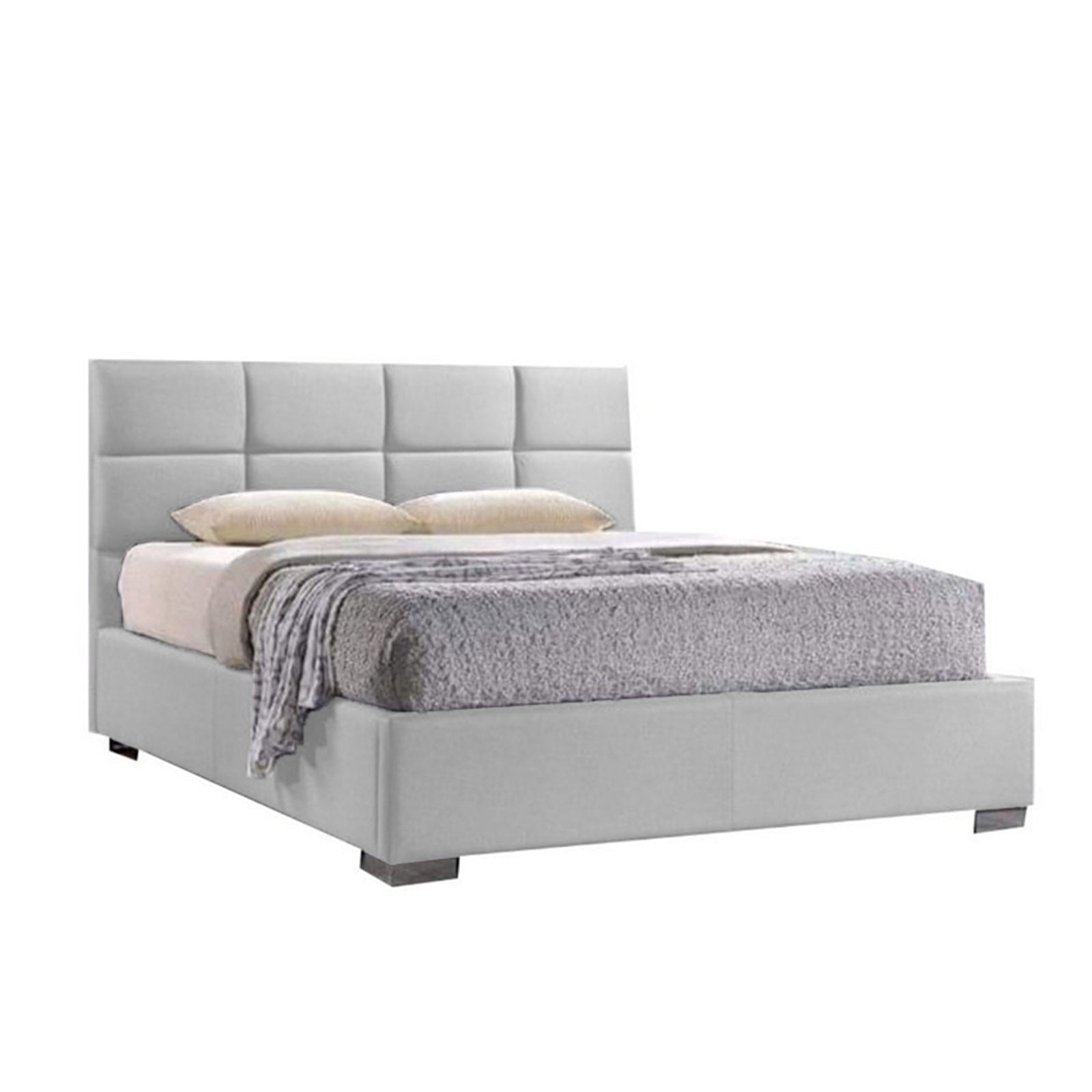 In House | Las Palmas Bed Frame Velvet White 200x200