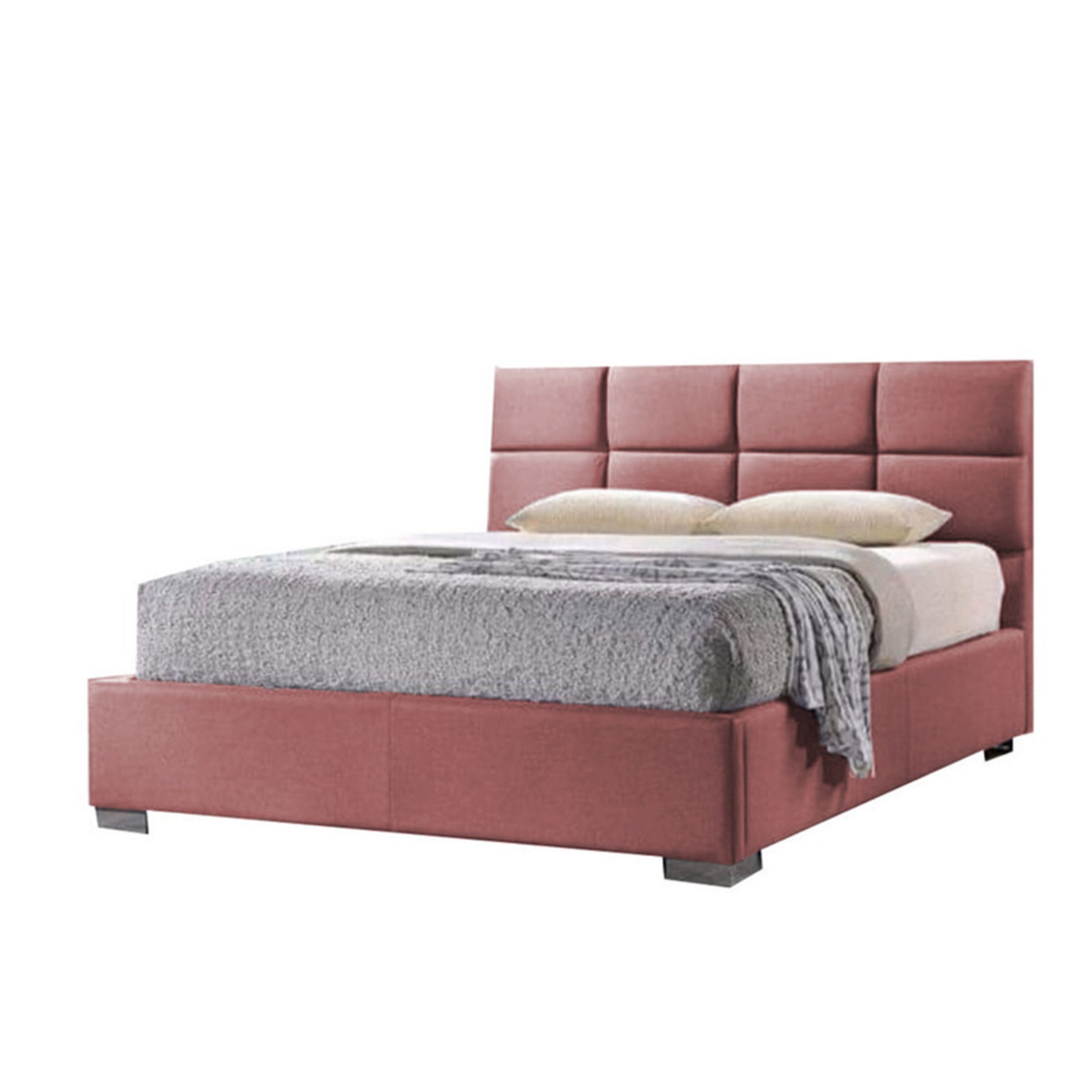 In House | Latiso Bed Frame Velvet Light Pink 200x90