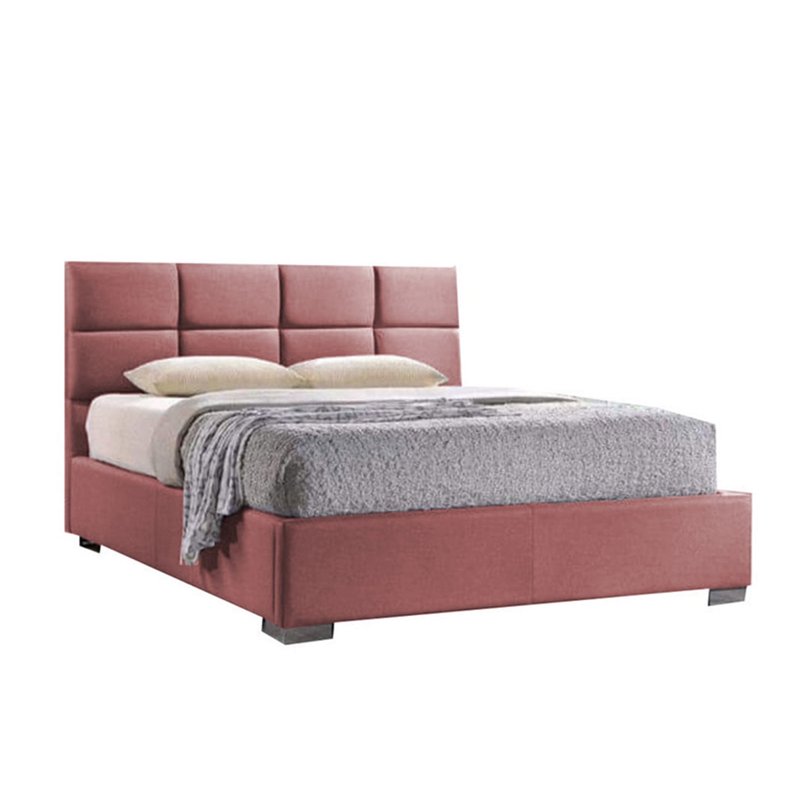 In House | Latiso Bed Frame Velvet Light Pink 200x90