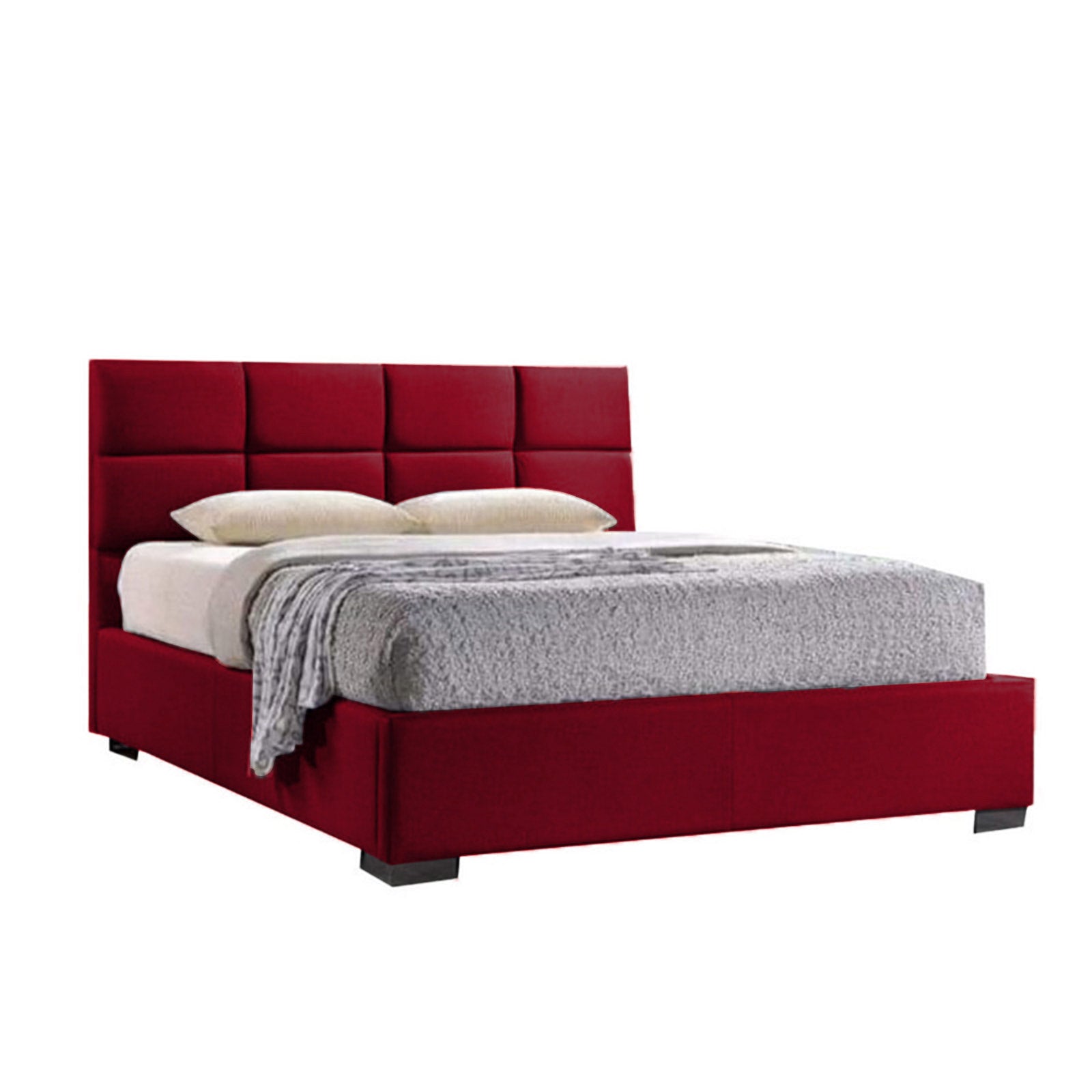 In House | Latiso Bed Frame Velvet Burgundy 200x90