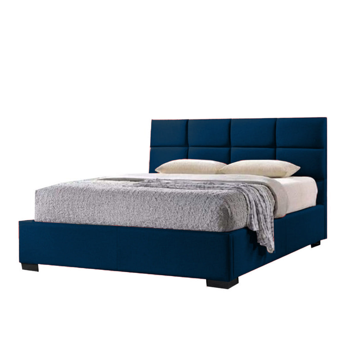 In House | Latiso Bed Frame Velvet Dark Blue 200x90