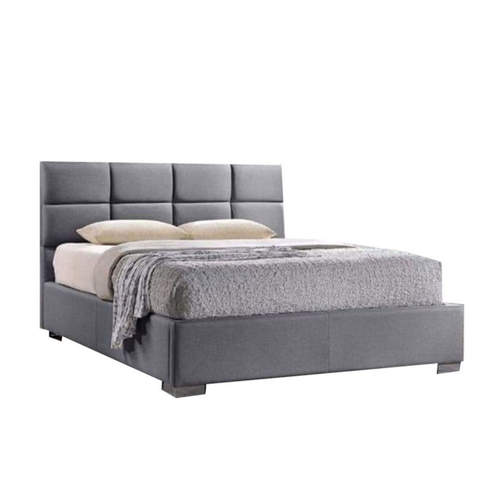 In House | Las Palmas Bed Frame Velvet Grey 200x180
