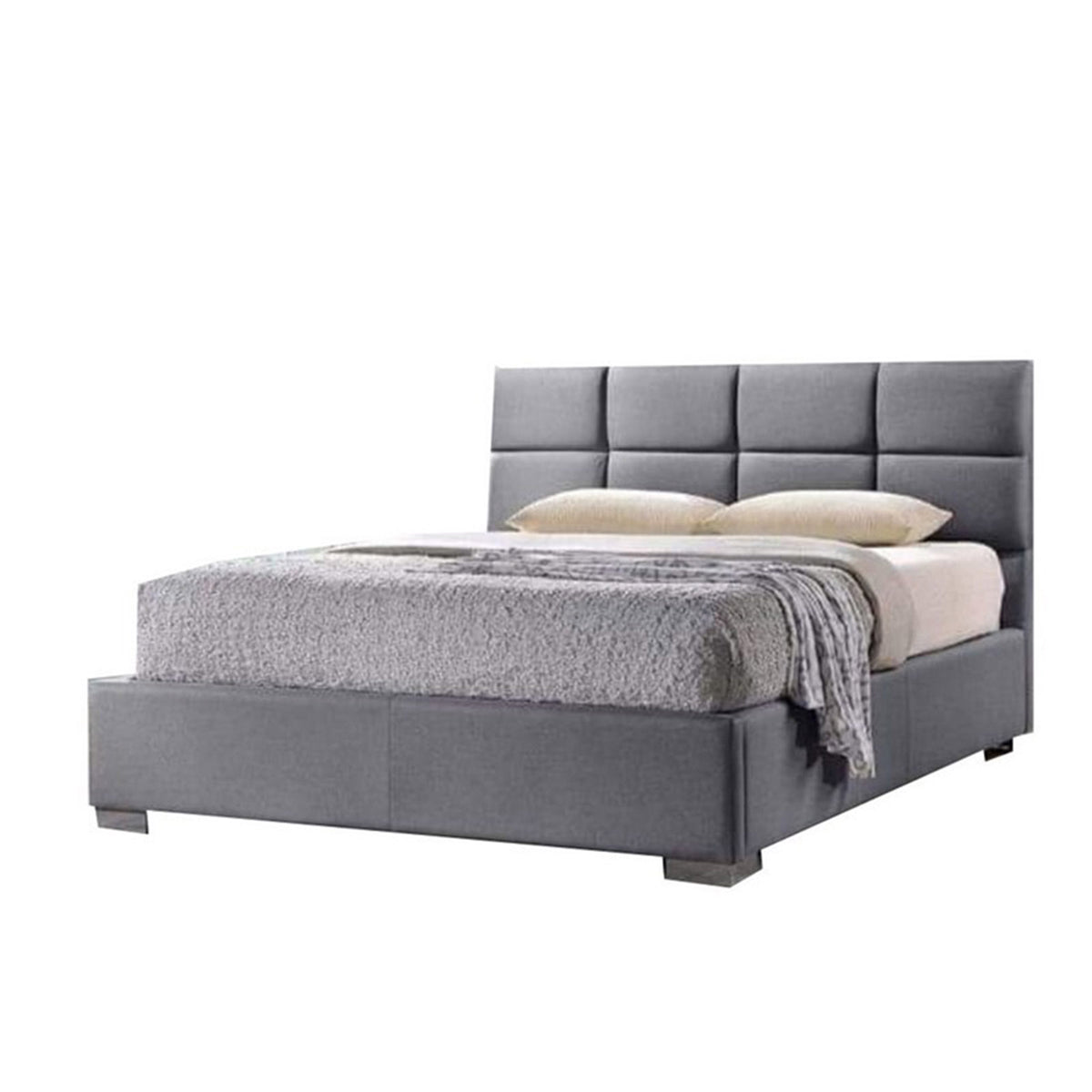 In House | Latiso Bed Frame Velvet Grey 200x90